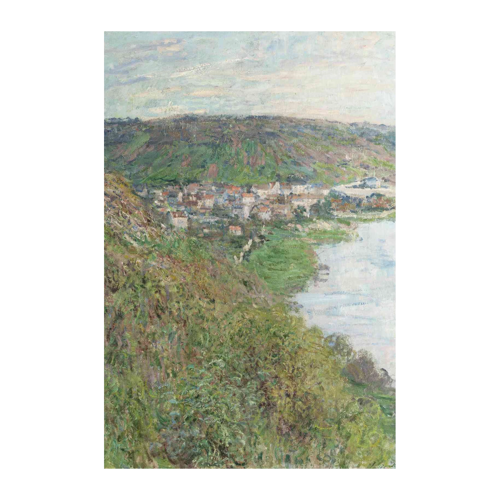 Serene River Valley Landscape Wall Art