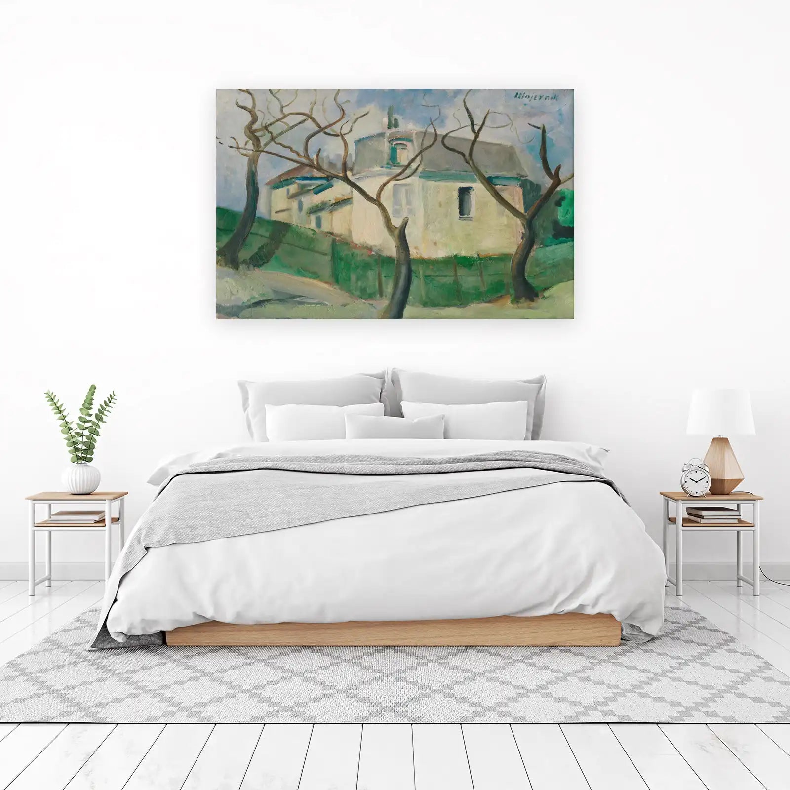 Impressionist House & Trees Wall Art