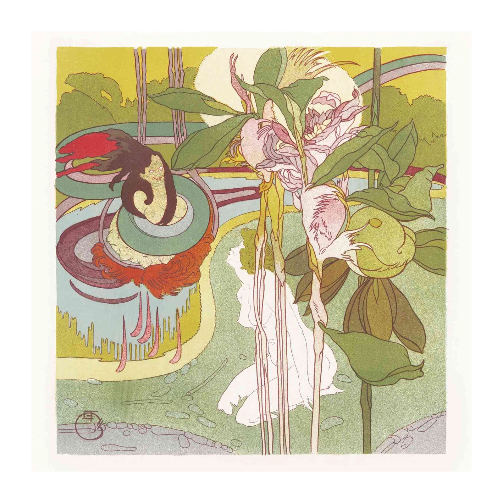 Art Nouveau Floral Dream Wall Art
