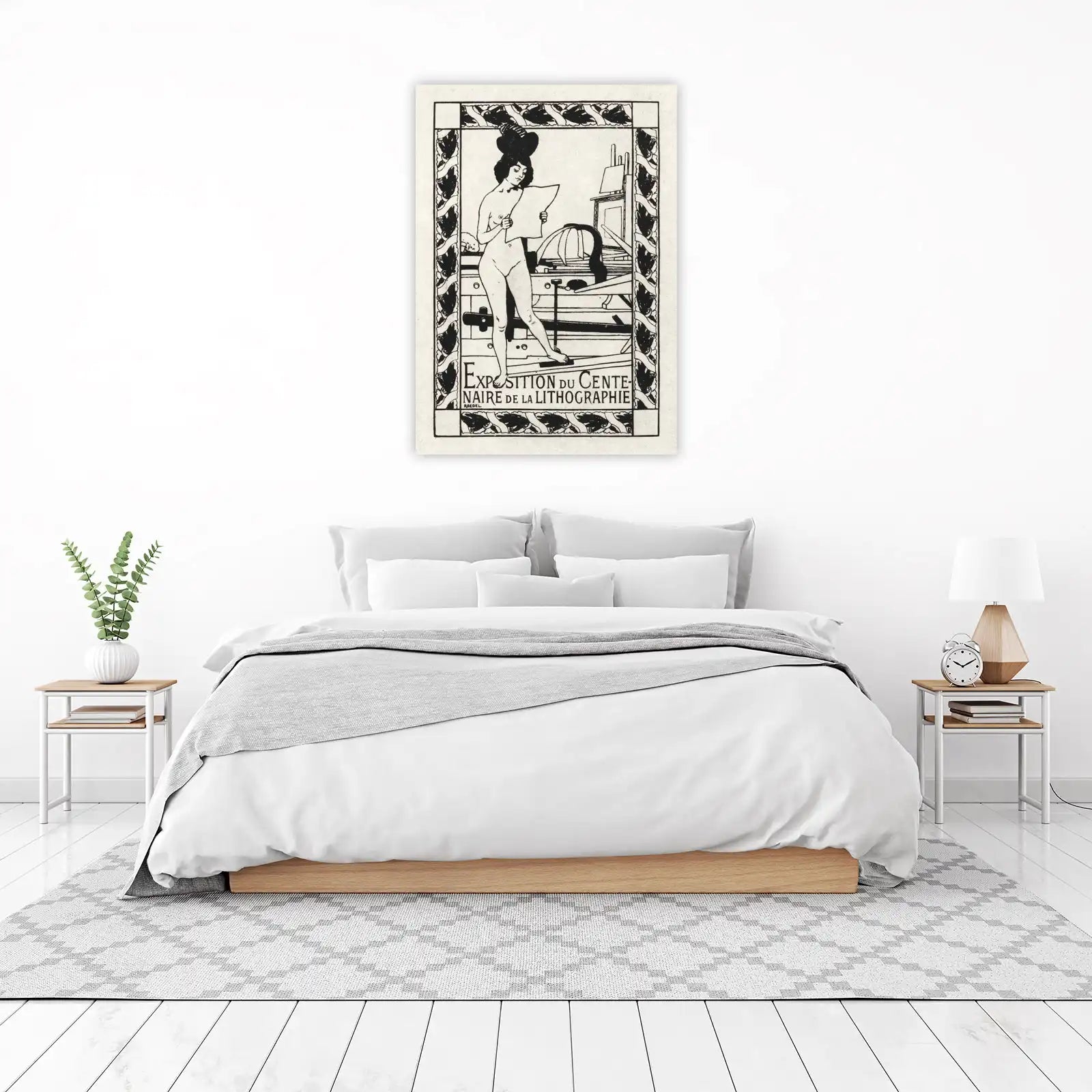 Art Nouveau Nude Reading "Exposition du Centenaire" Wall Art