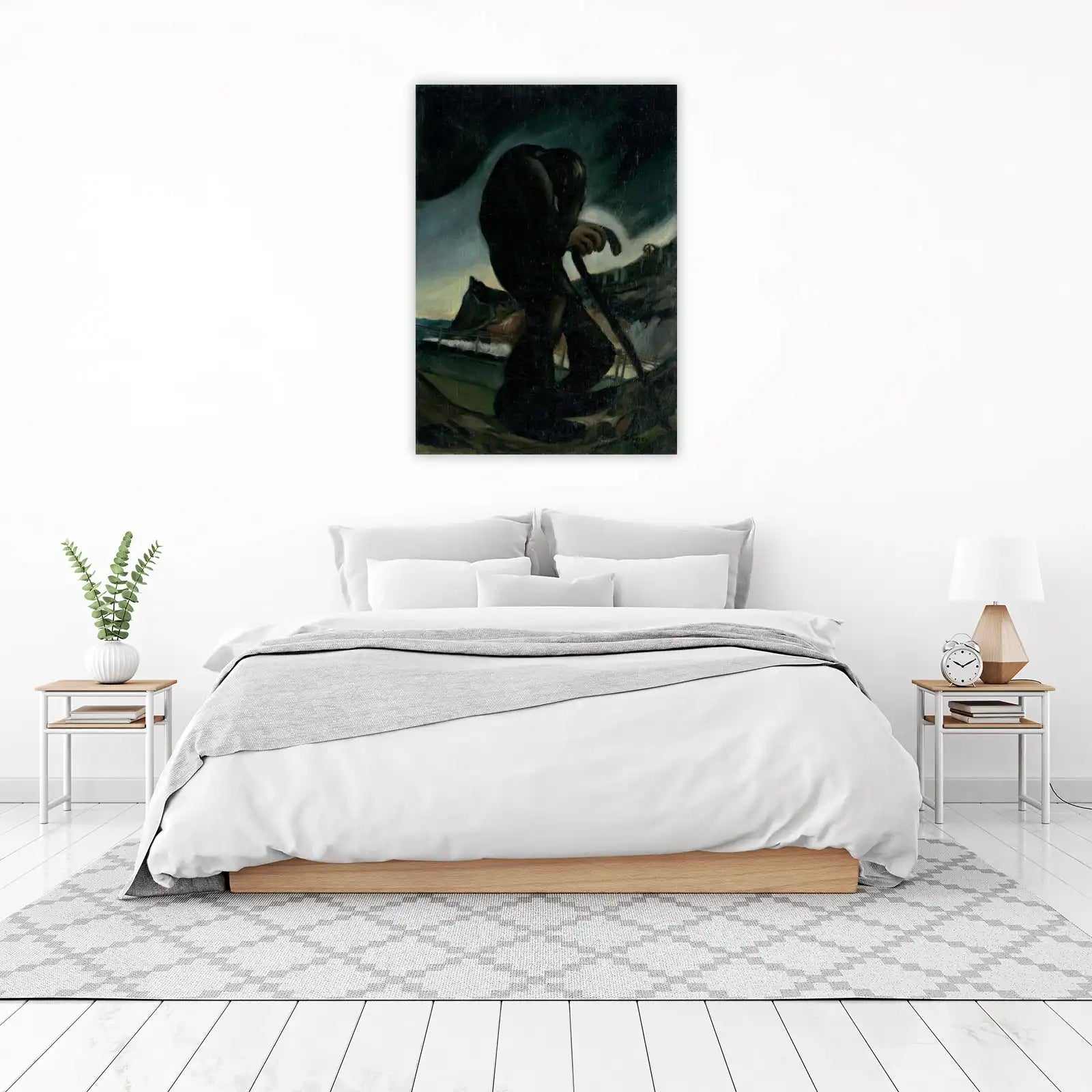Melancholy Wanderer Textured Wall Art
