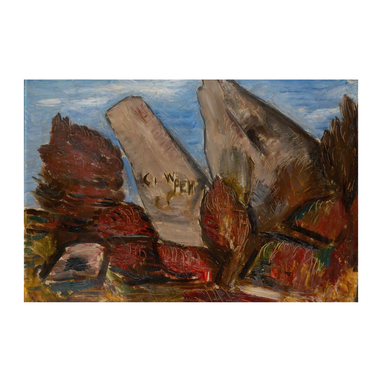 Bold Abstract Rock Formations Wall Art