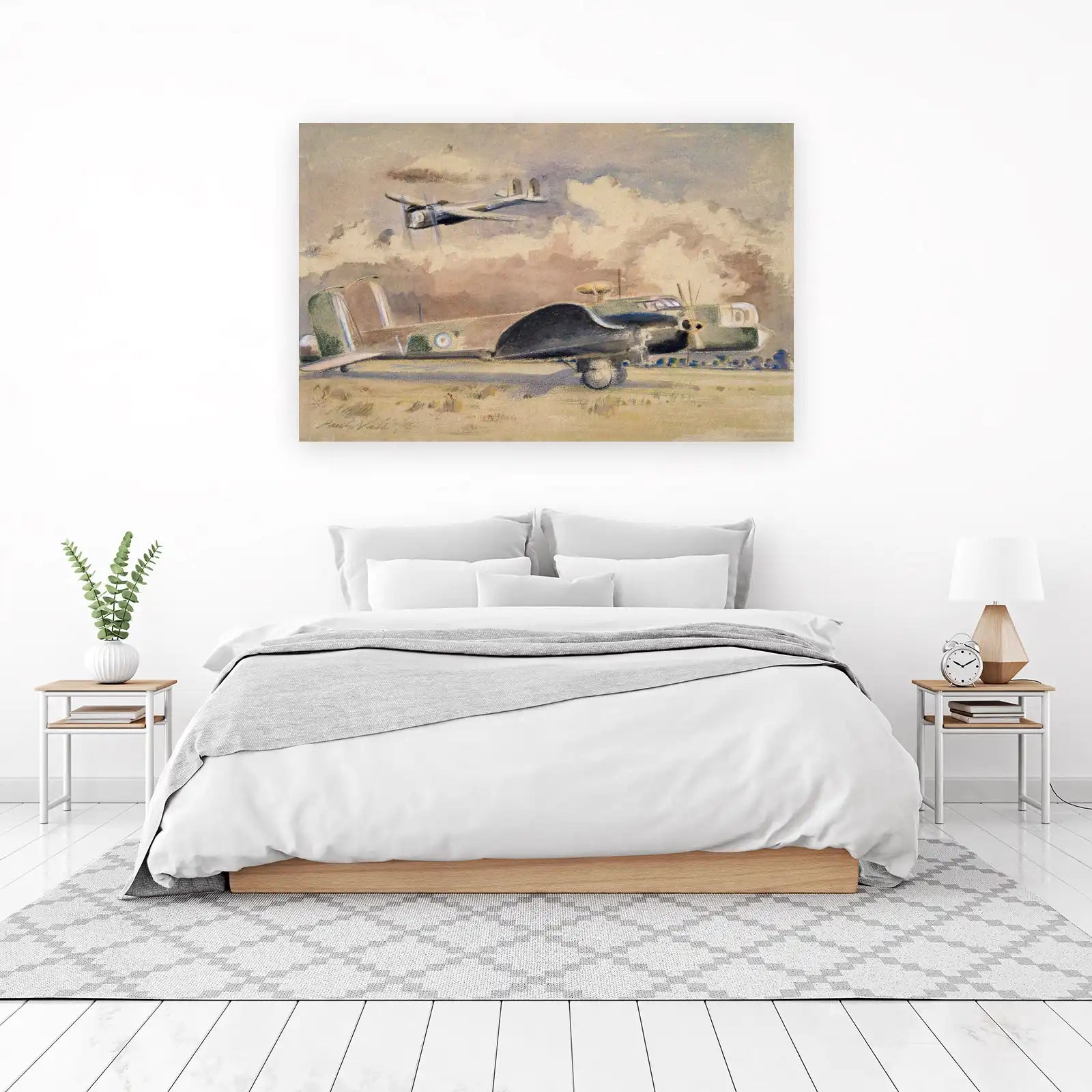 Vintage Aviation Art: Twin Bomber Wall Art