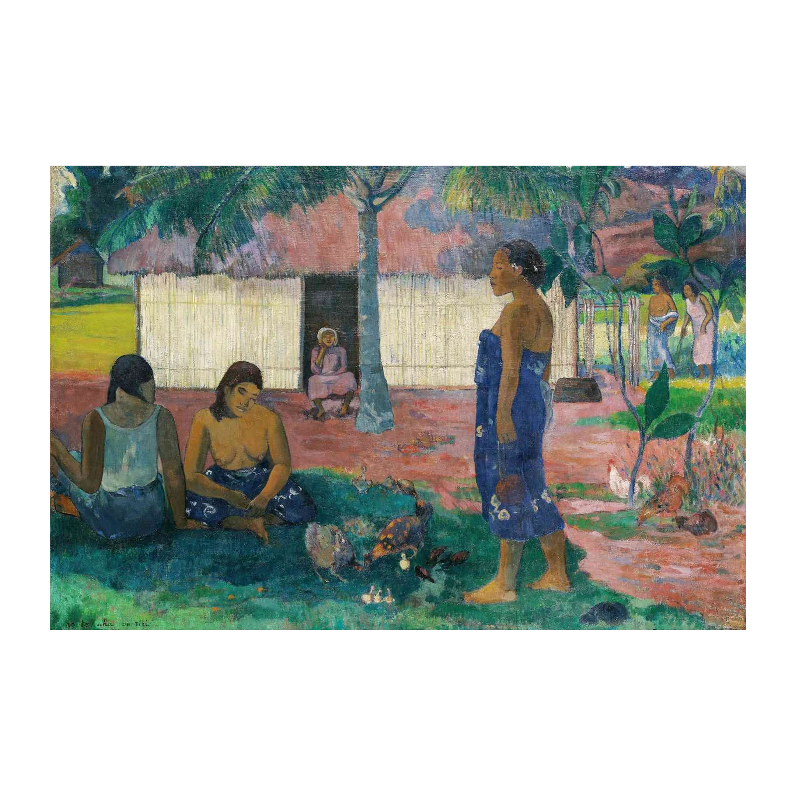 Tahitian Women Relaxing Wall Art - Exotic Tropical Art
