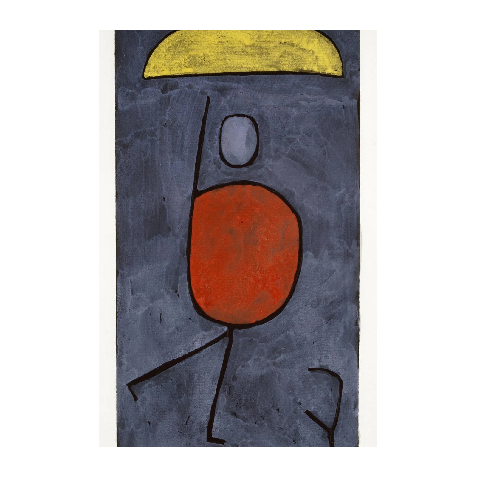 Abstract Figures Yellow & Red Wall Art