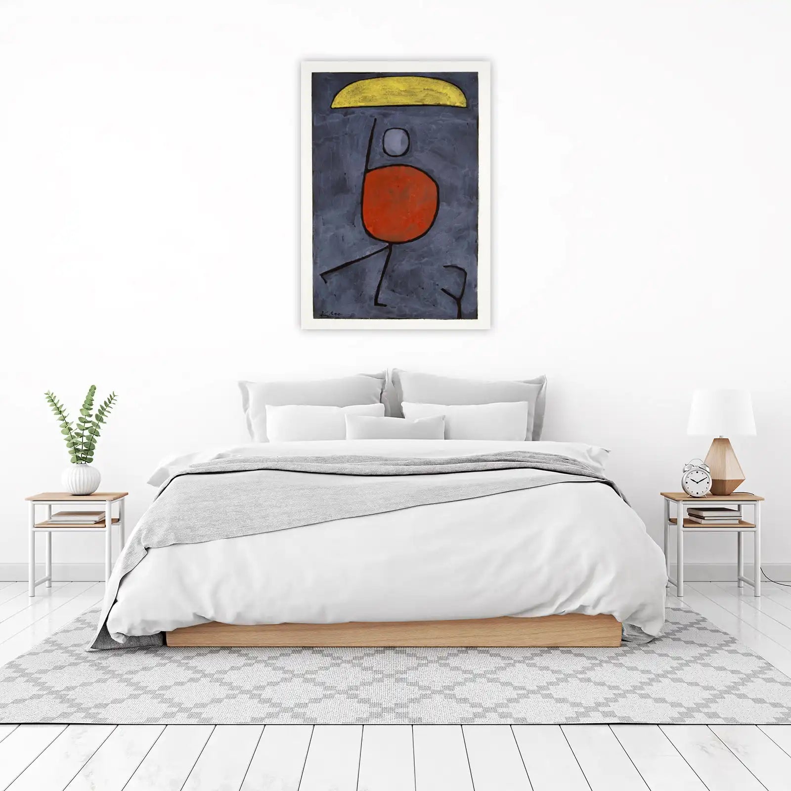Abstract Figures Yellow & Red Wall Art