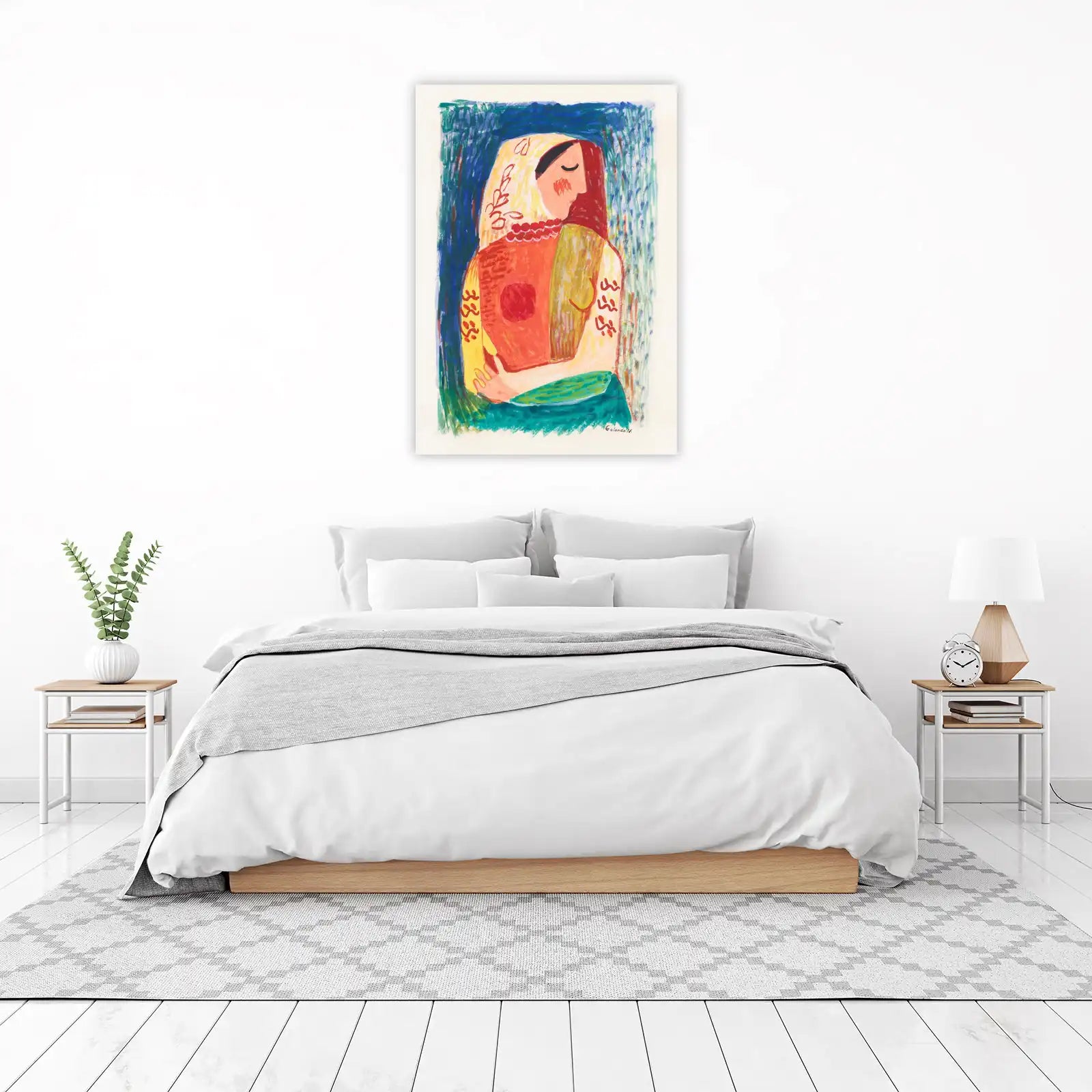 Vibrant Abstract Figure Wall Art Art