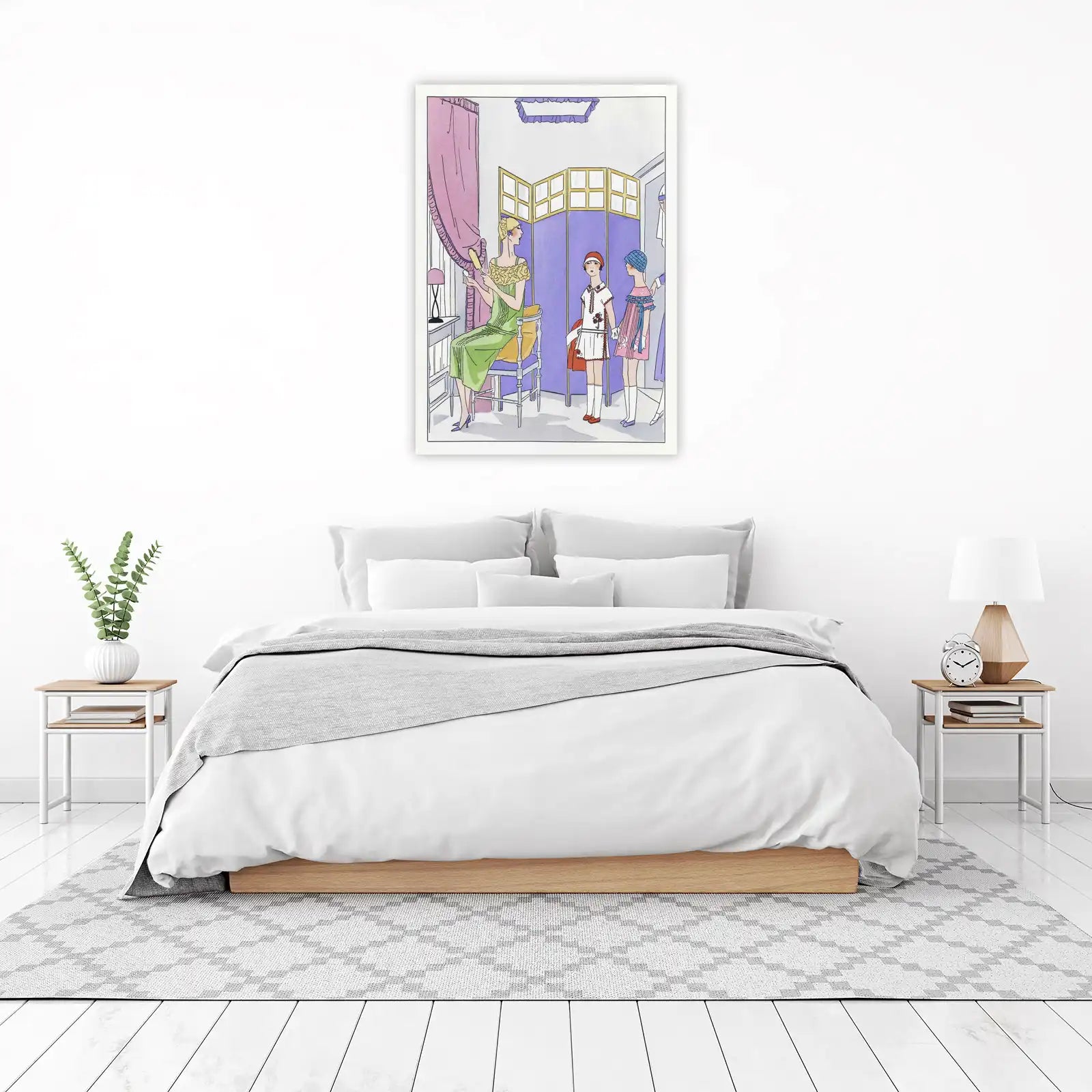 Vintage Parisian Chic Girls Fashion Wall Art