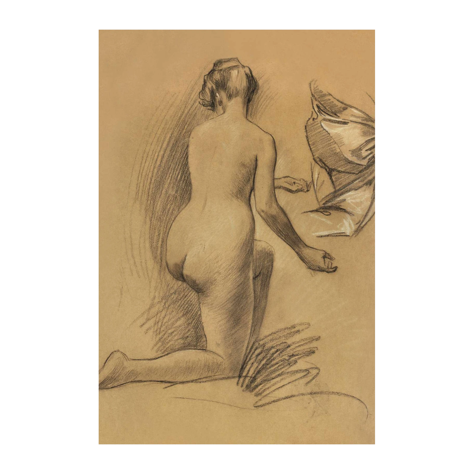 Elegant Nude Study Wall Art