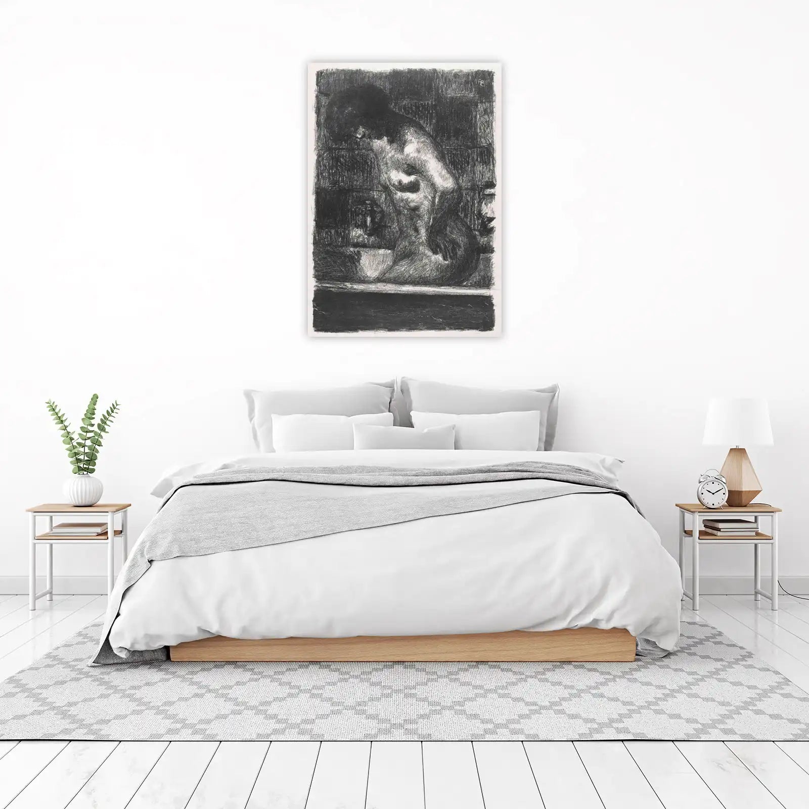 Figure Study Charcoal Wall Art