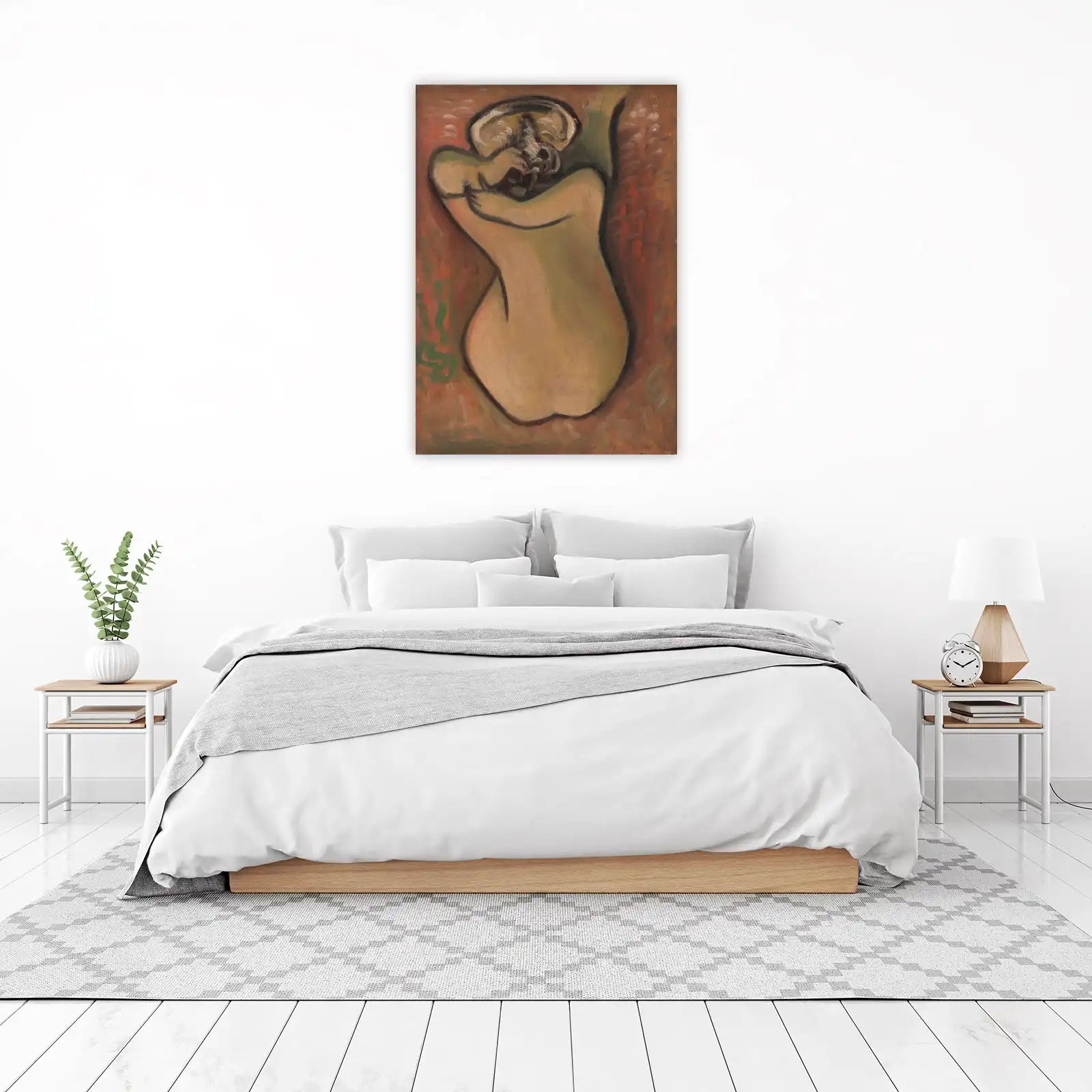 Expressive Nude Form Abstract Wall Art