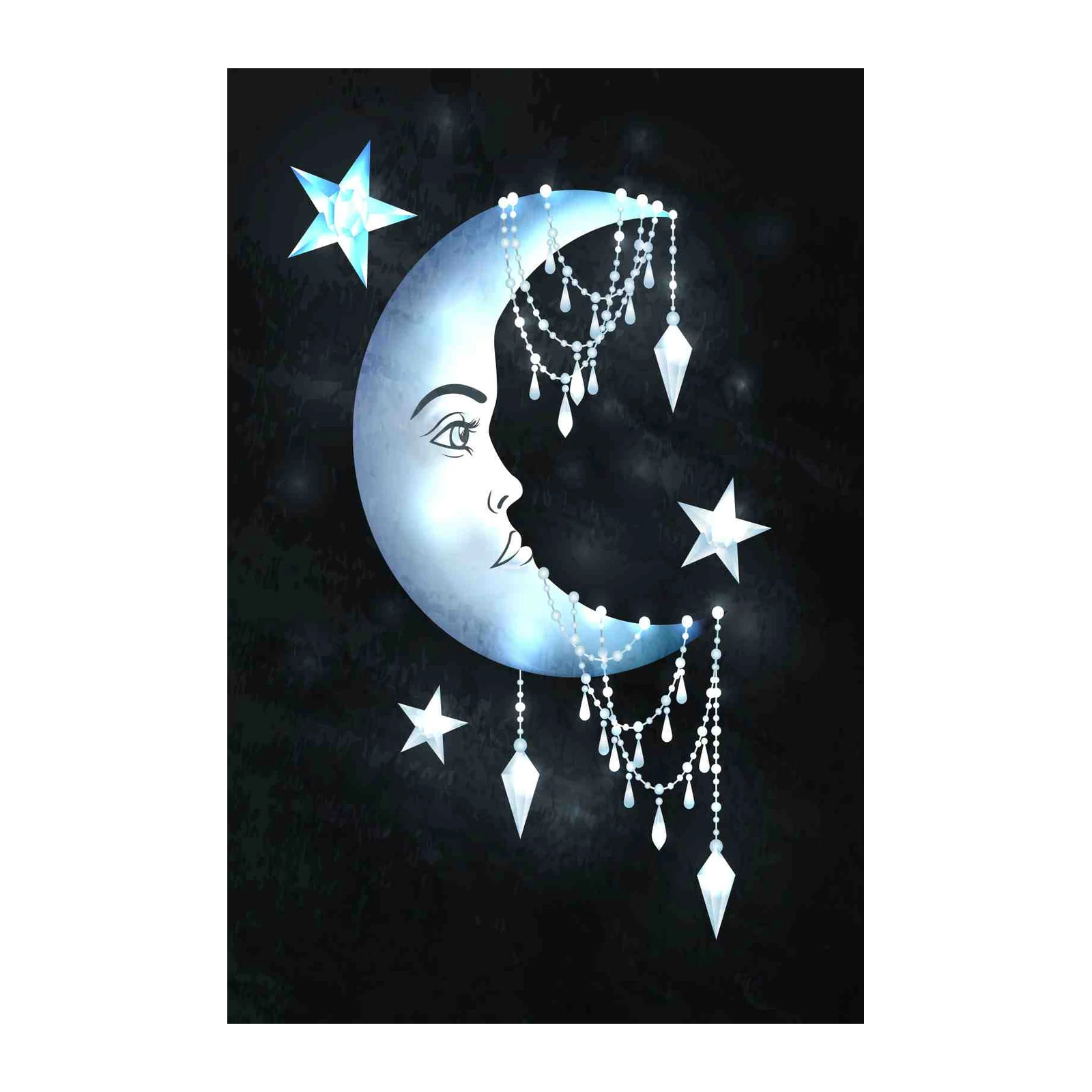 Mystical Moon & Stars Wall Art | Celestial Wall Art
