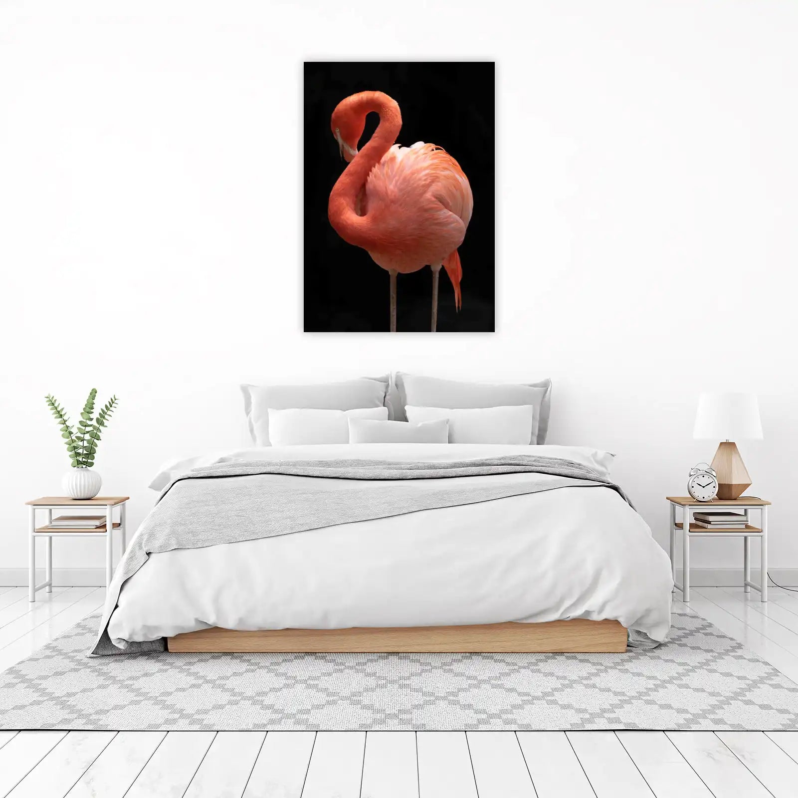 Elegant Flamingo Pose Wall Art