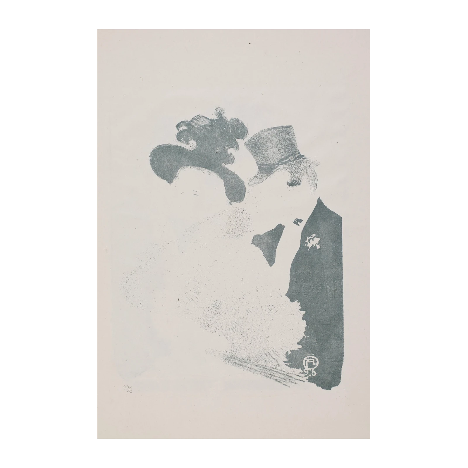 Elegant Couple Portrait Vintage Wall Art