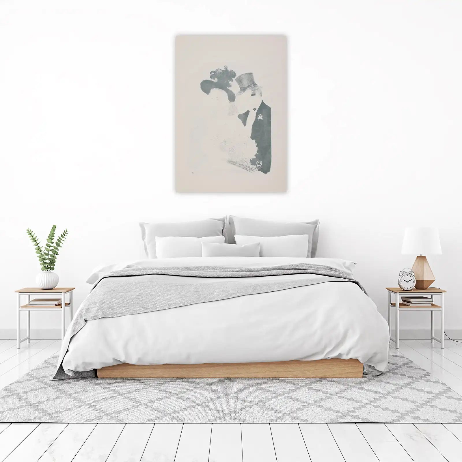 Elegant Couple Portrait Vintage Wall Art