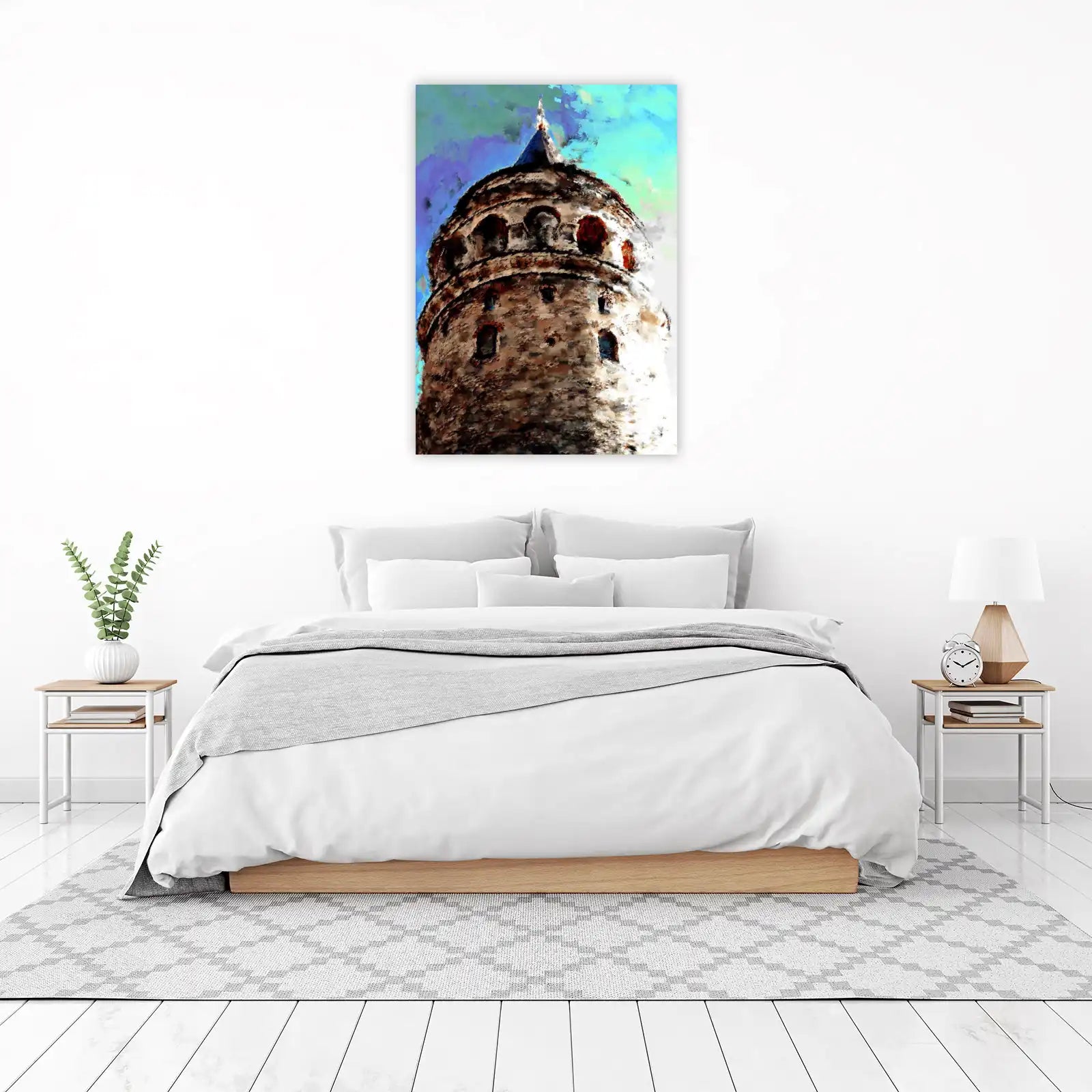 Galata Tower Impressionist Wall Art