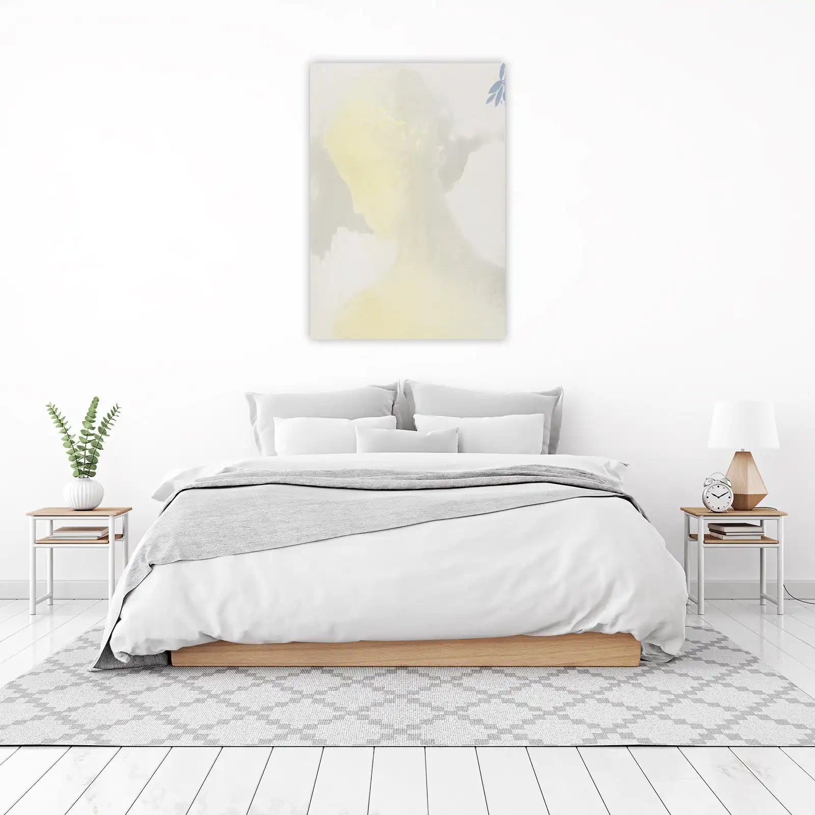 Soft Serenity Female Profile Wall Art