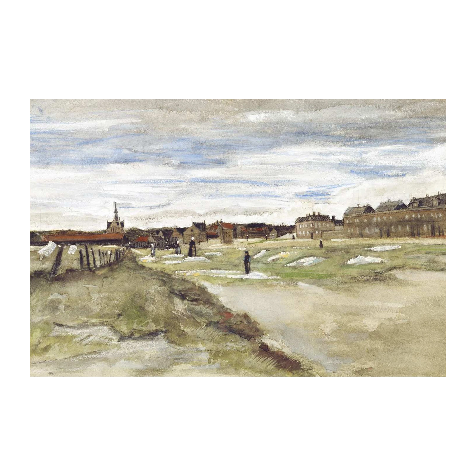 Vintage Village Scene Wall Art - Rustic Charm