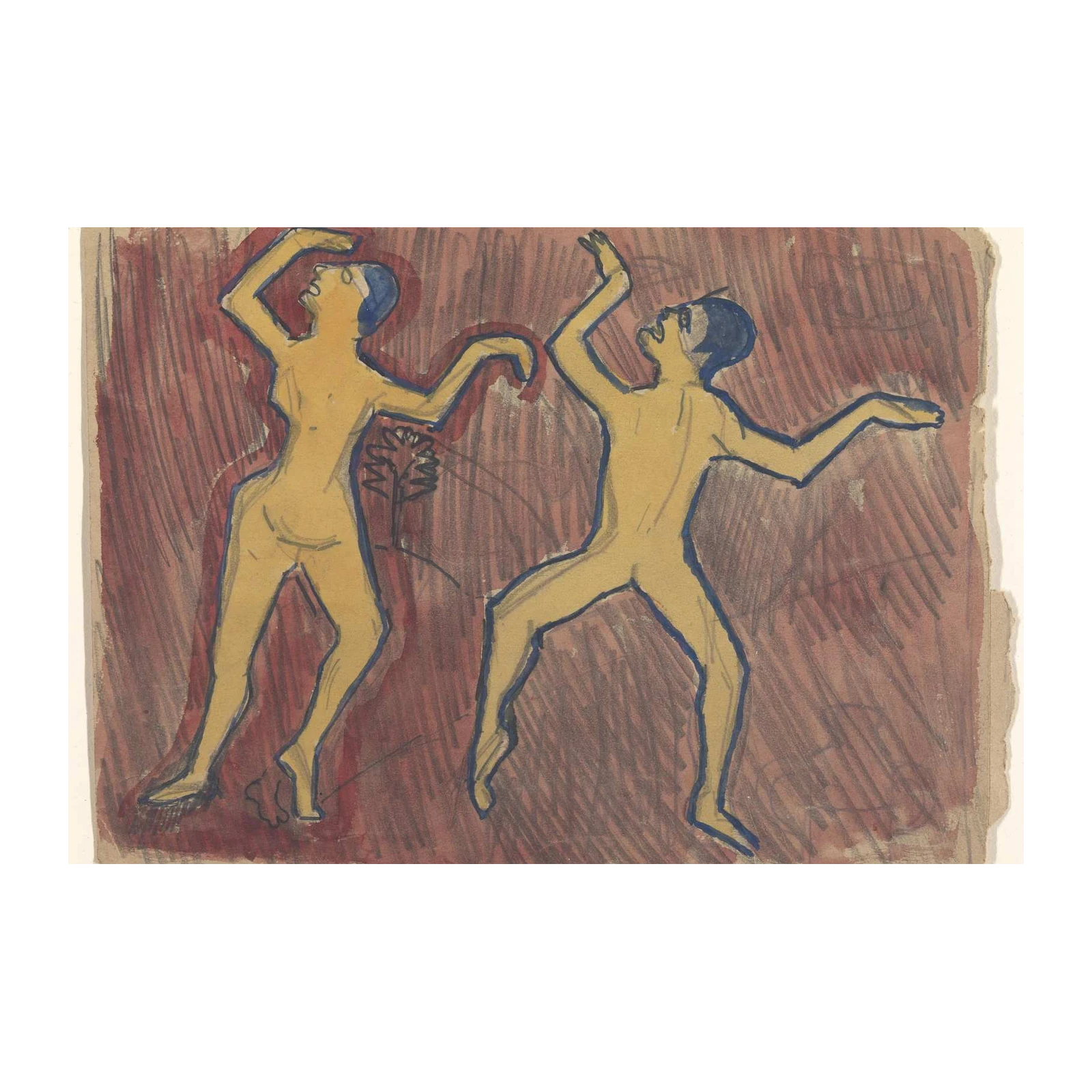 Expressive Figures Dancing Wall Art