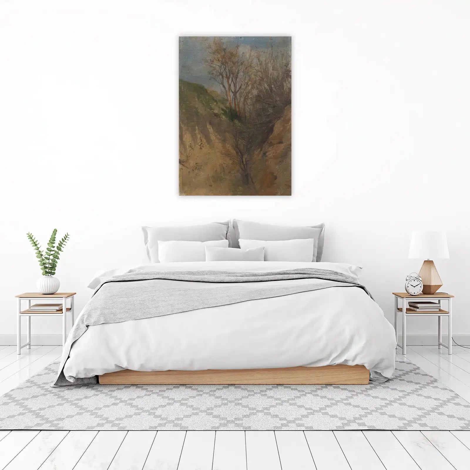 Rustic Landscape Bare Tree Wall Art