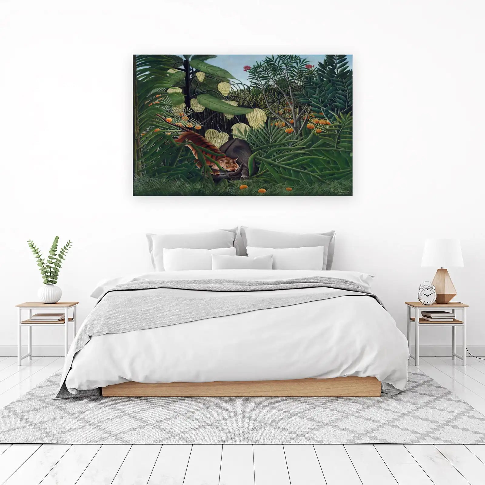 Mysterious Jungle Tiger & Buffalo Wall Art