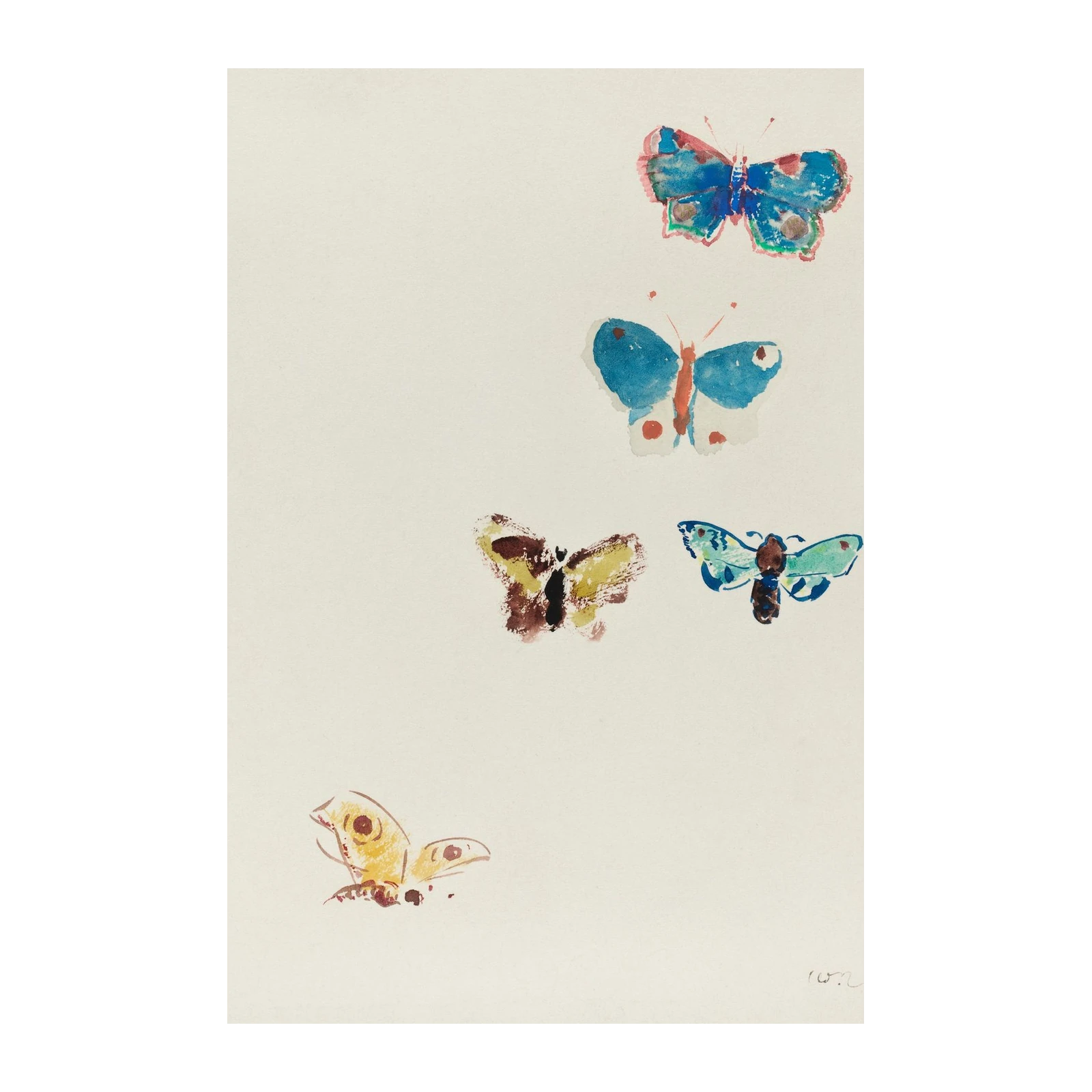 Whimsical Butterfly Watercolor Wall Art