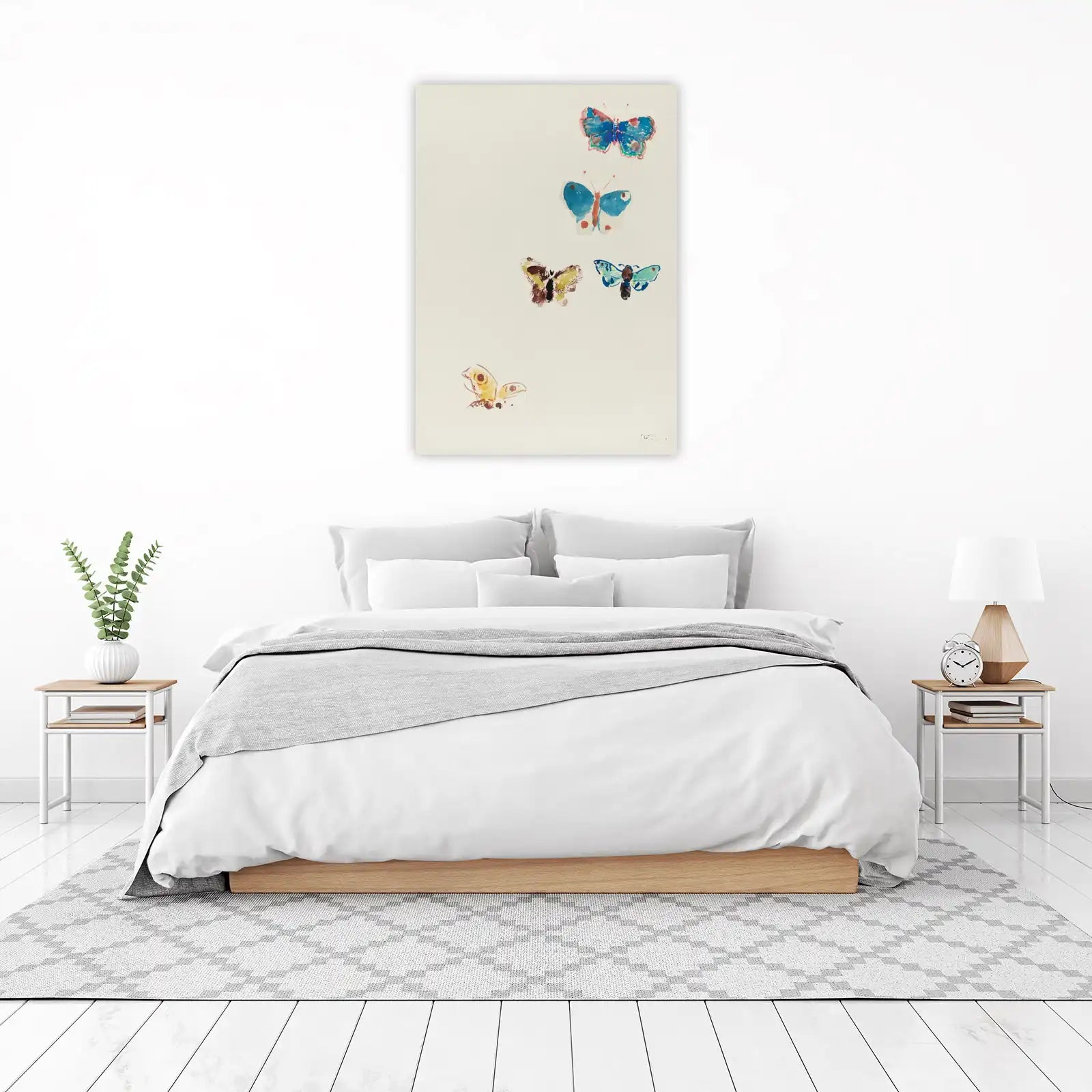 Whimsical Butterfly Watercolor Wall Art