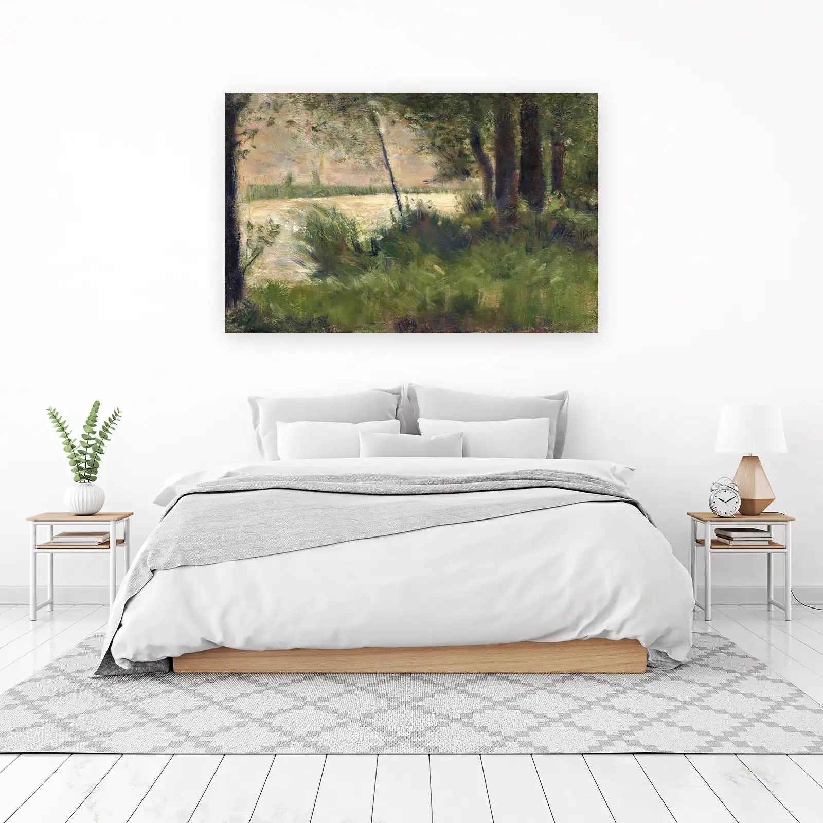 Serene Forest Landscape Impressionist Wall Art