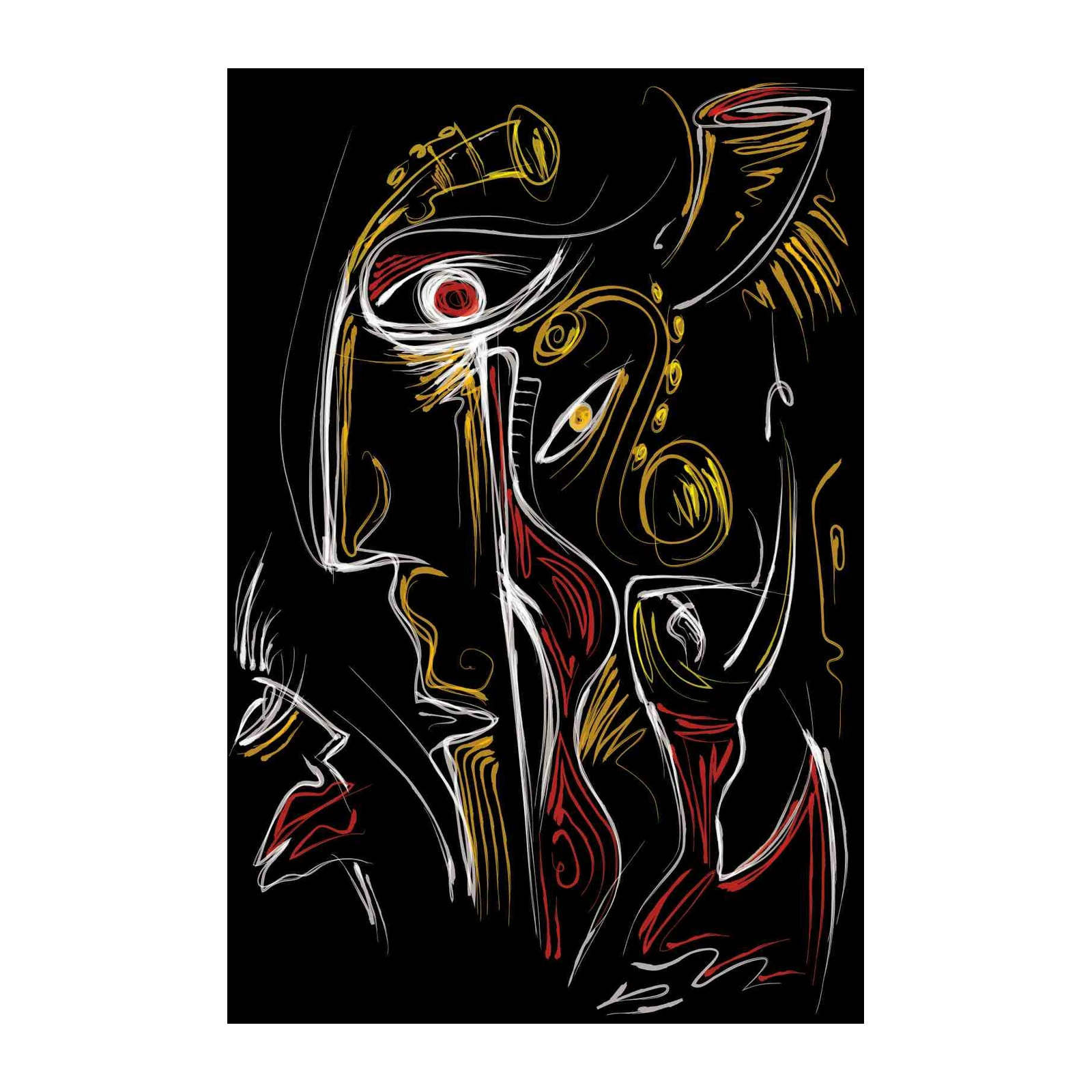 Abstract Figures Wall Art - Modern Wall Art