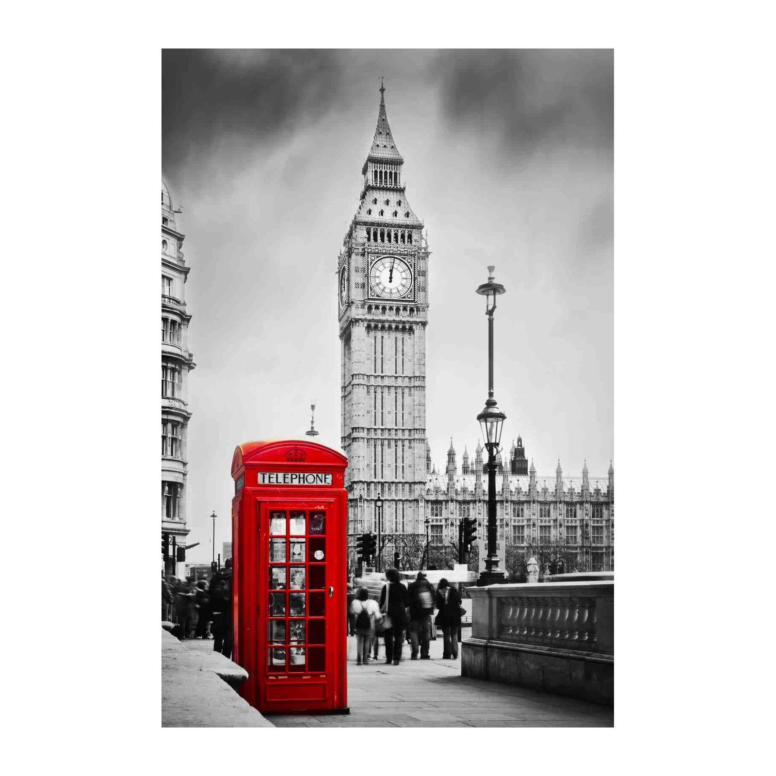 Iconic London Red Phone Booth Big Ben Wall Art