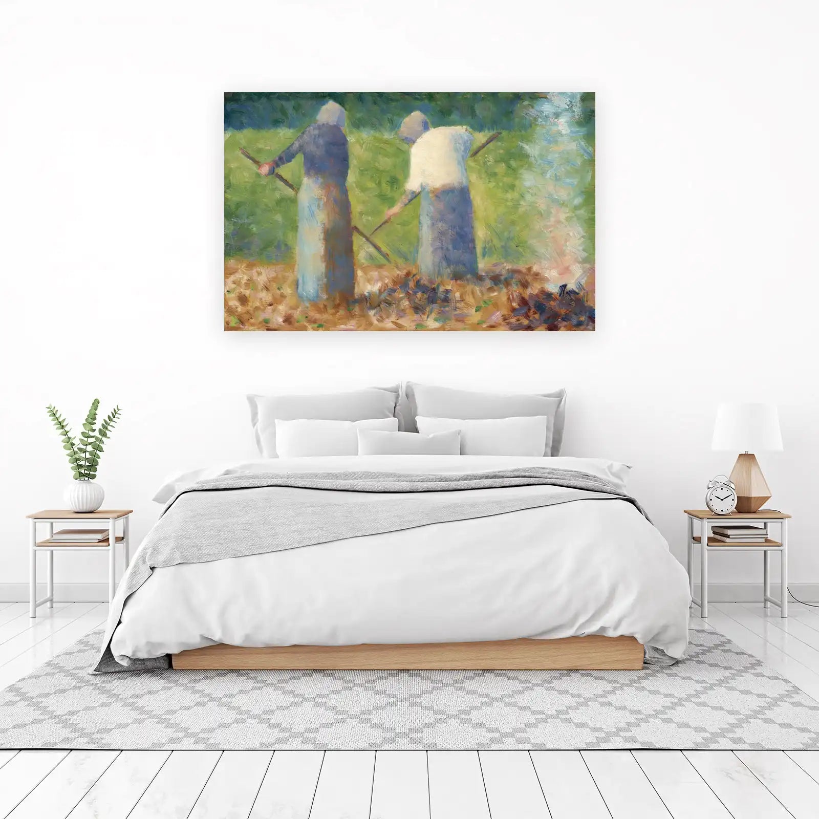 Vintage Field Workers Impressionist Wall Art