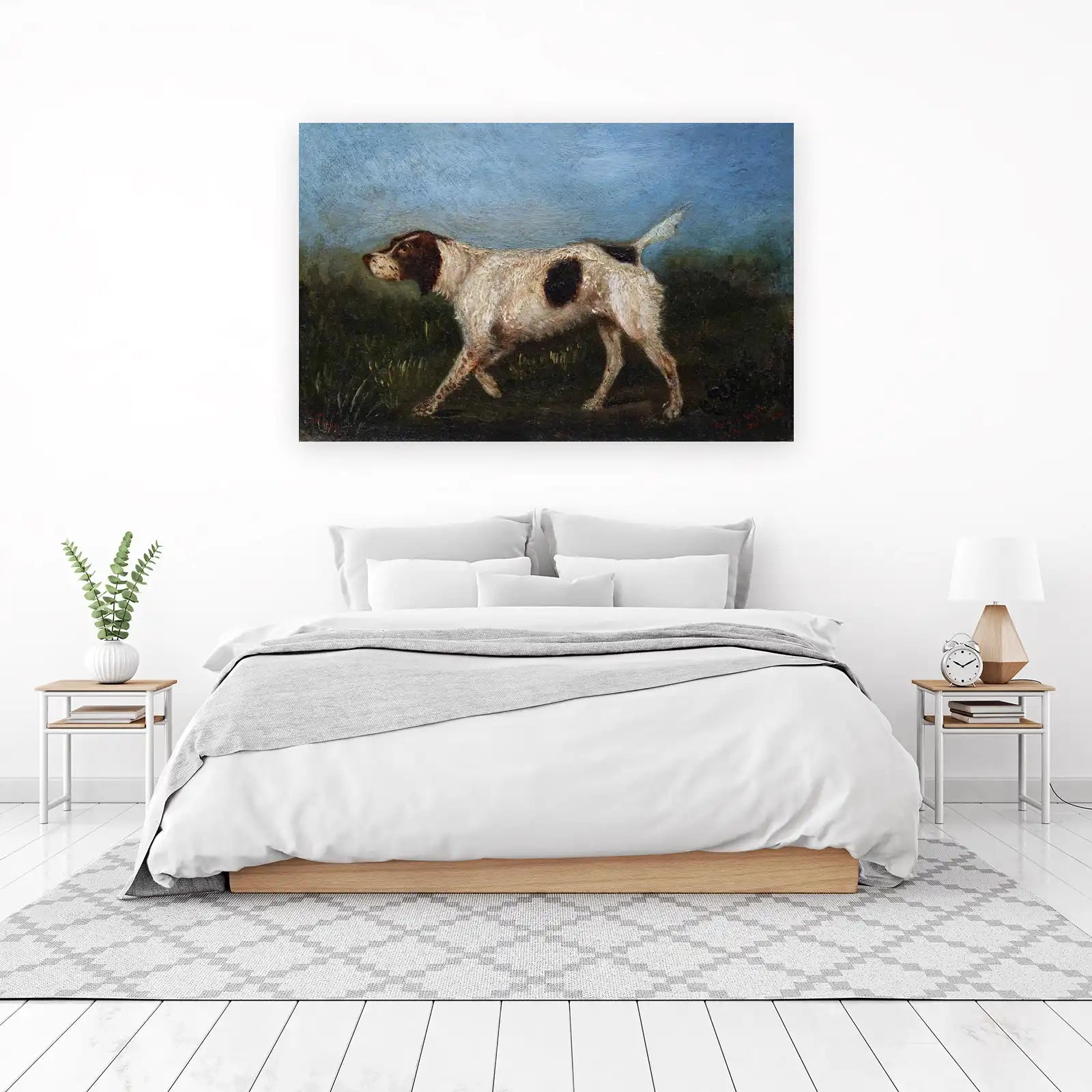 Vintage Pointer Dog Art Print | Hunting Dog Wall Art