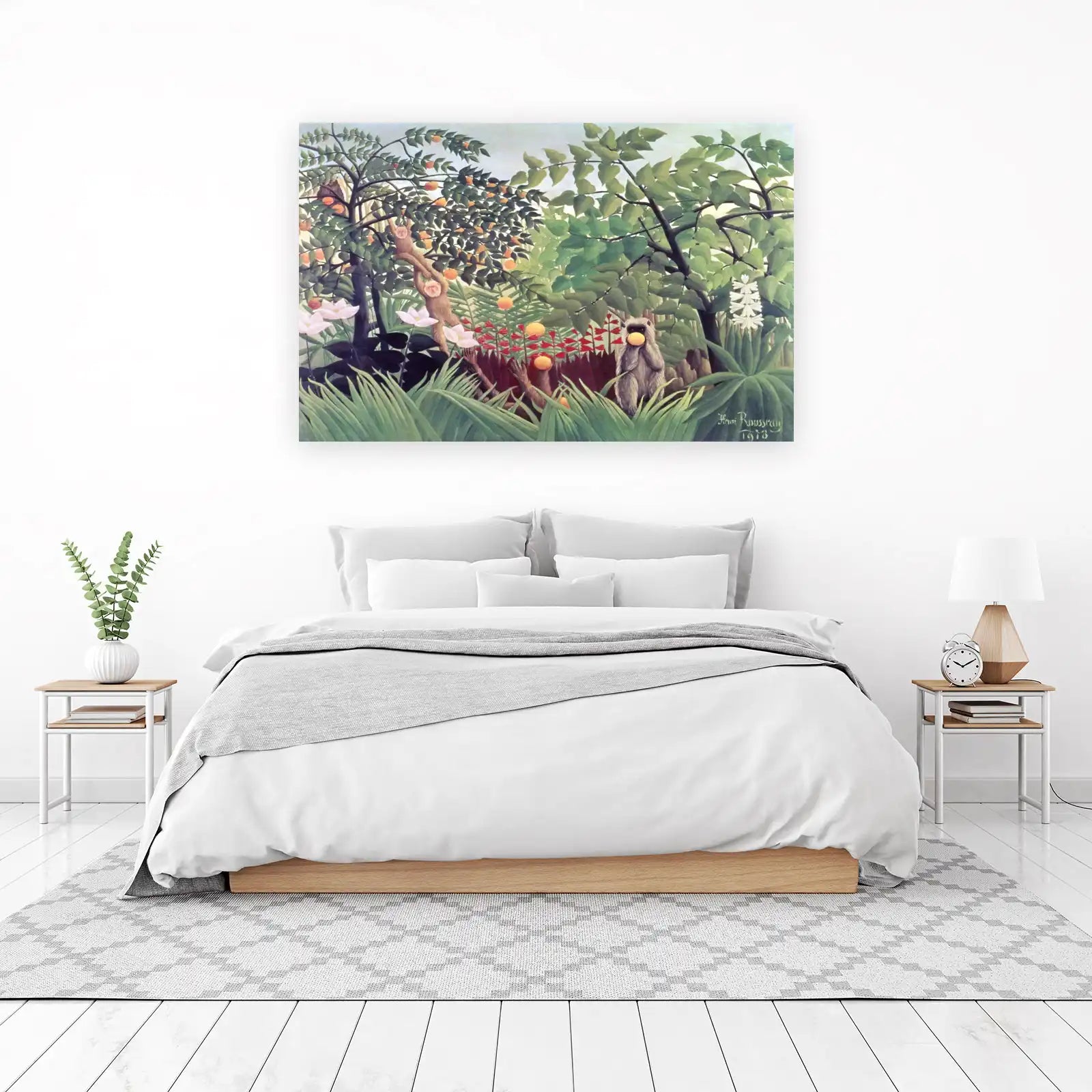 Jungle Monkeys & Oranges Henri Rousseau Wall Art