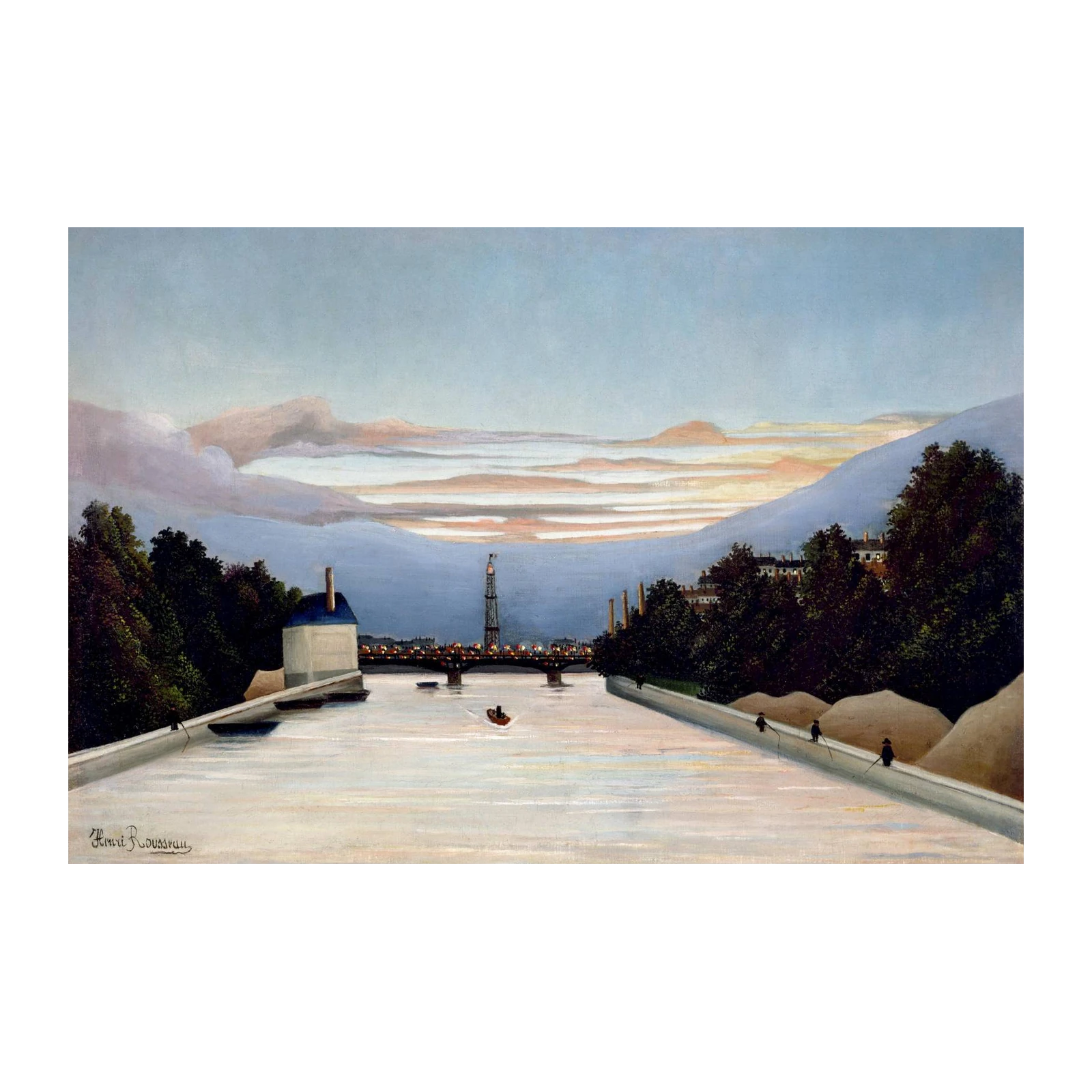 Parisian Riverside Dreams Henri Rousseau Wall Art