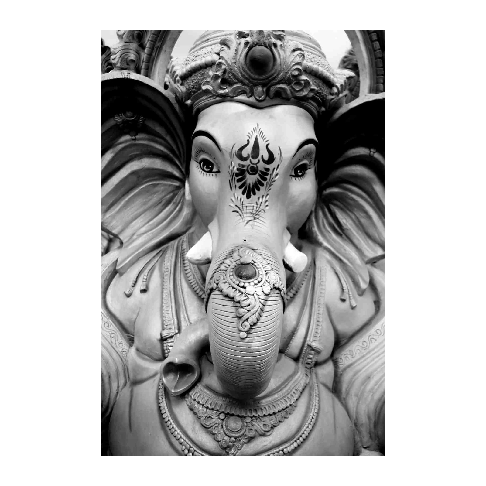 Majestic Ganesha Black & White Wall Art