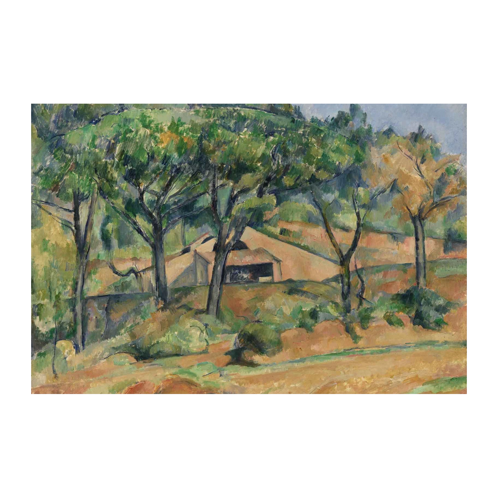 Impressionist Landscape Pine Trees Wall Art