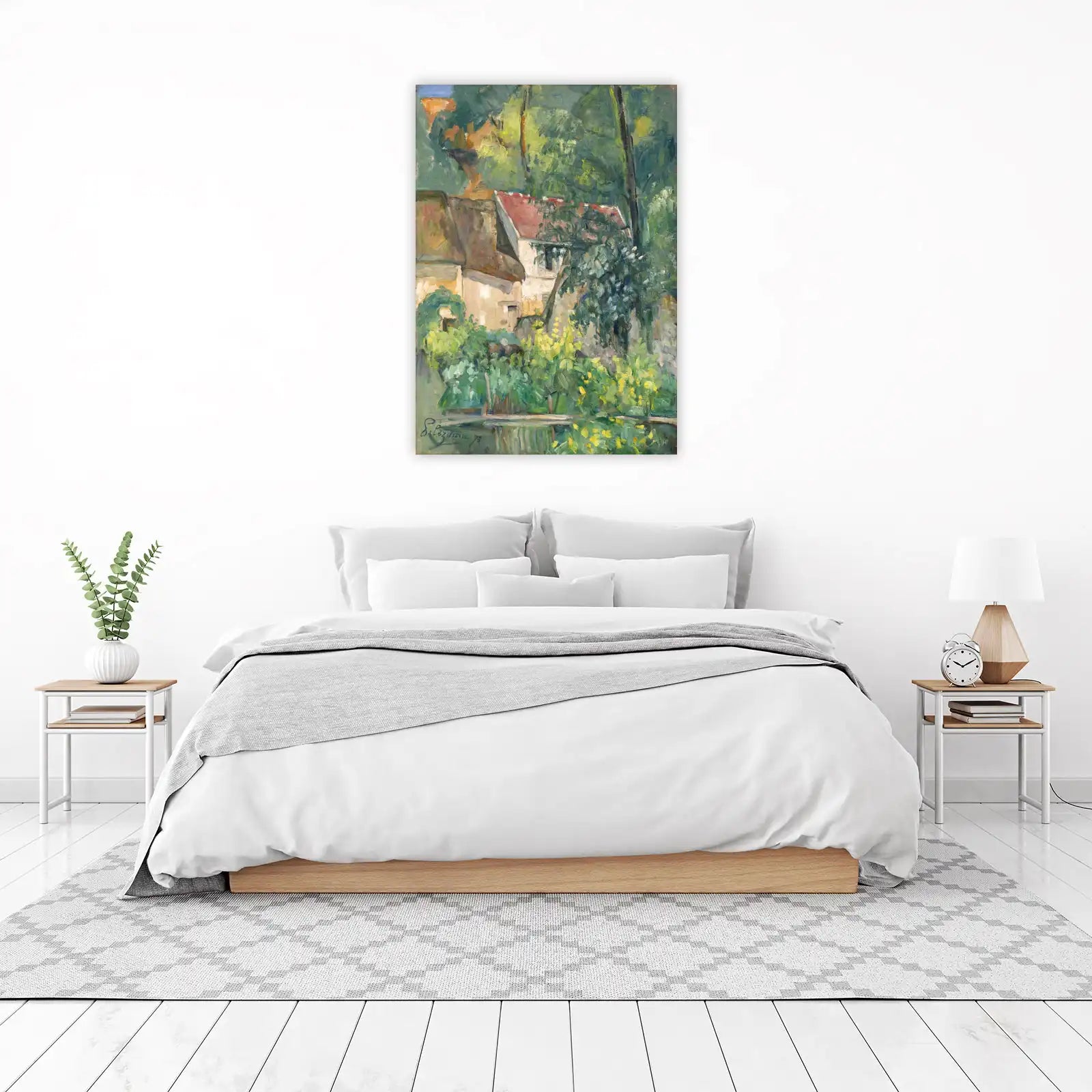 Serene Countryside Village House Impressionist Wall Art