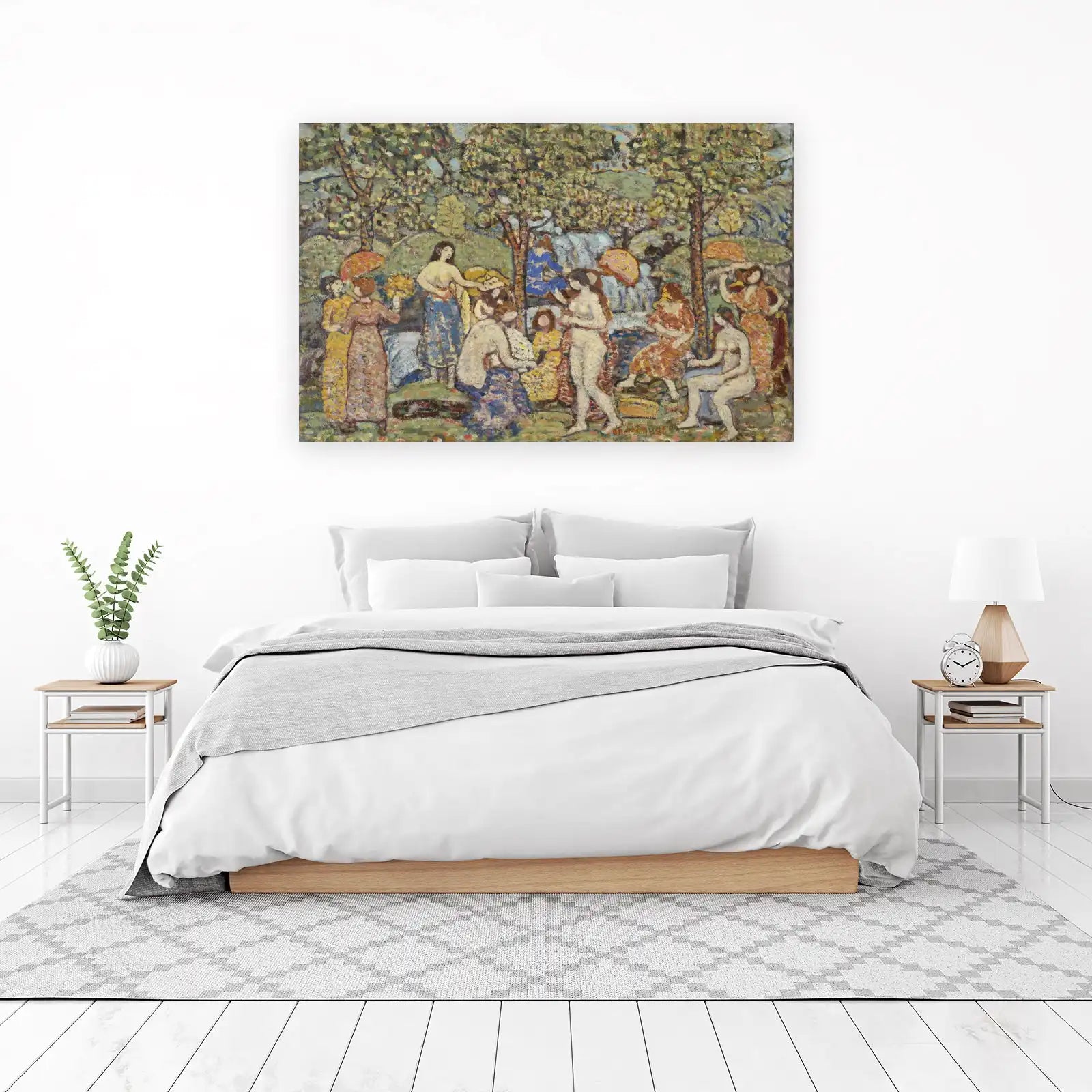 Nymphs at the Waterfall Wall Art