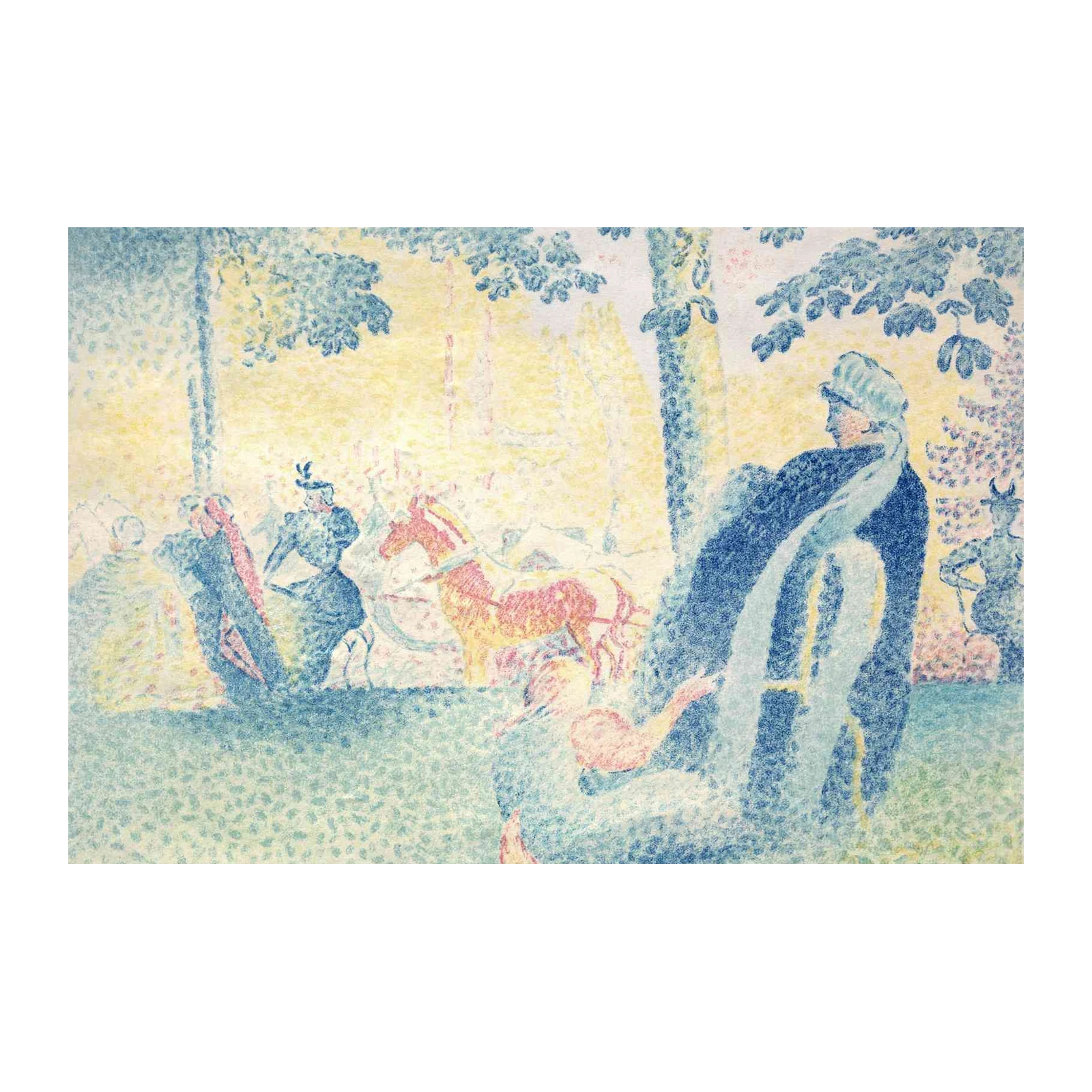 Leisurely Afternoon Horse Carriage Wall Art