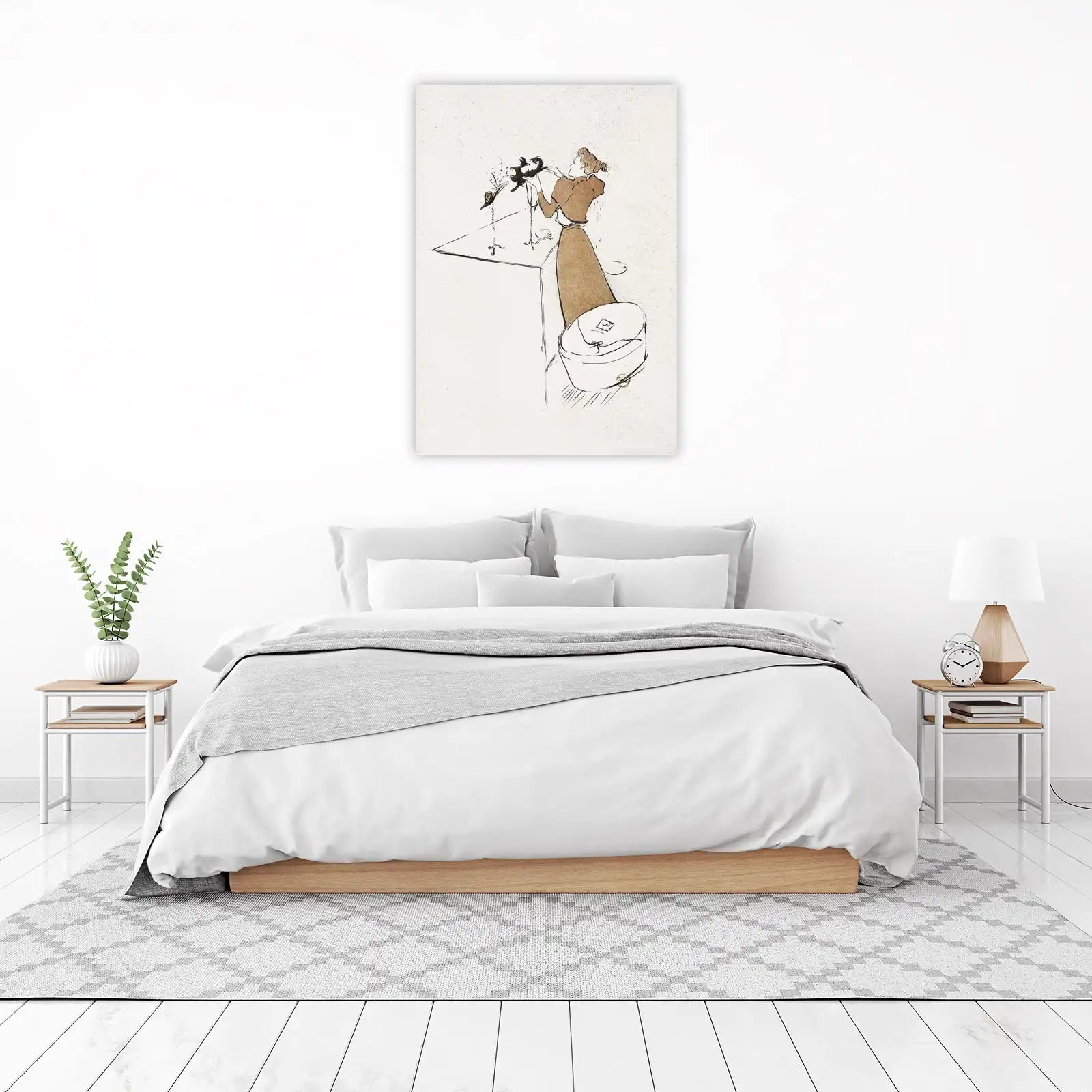 Elegant Parisian Woman with Hat Wall Art