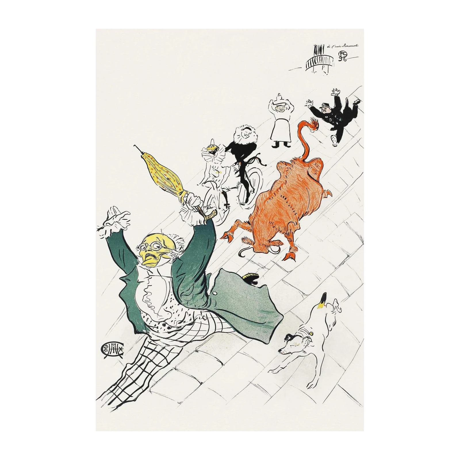 Whimsical Circus Scene Vintage Poster Wall Art