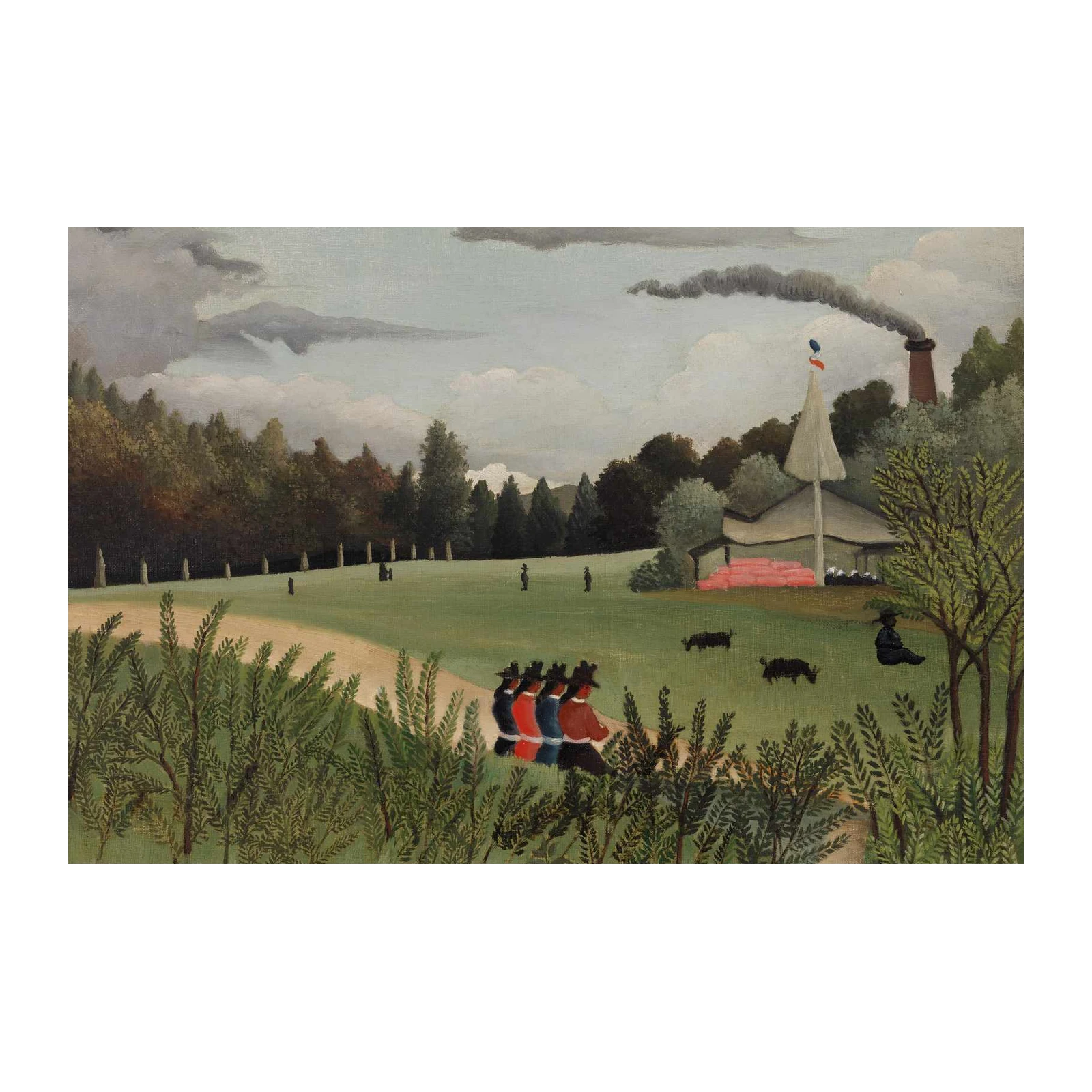 Rousseau's Pastoral Landscape Wall Art