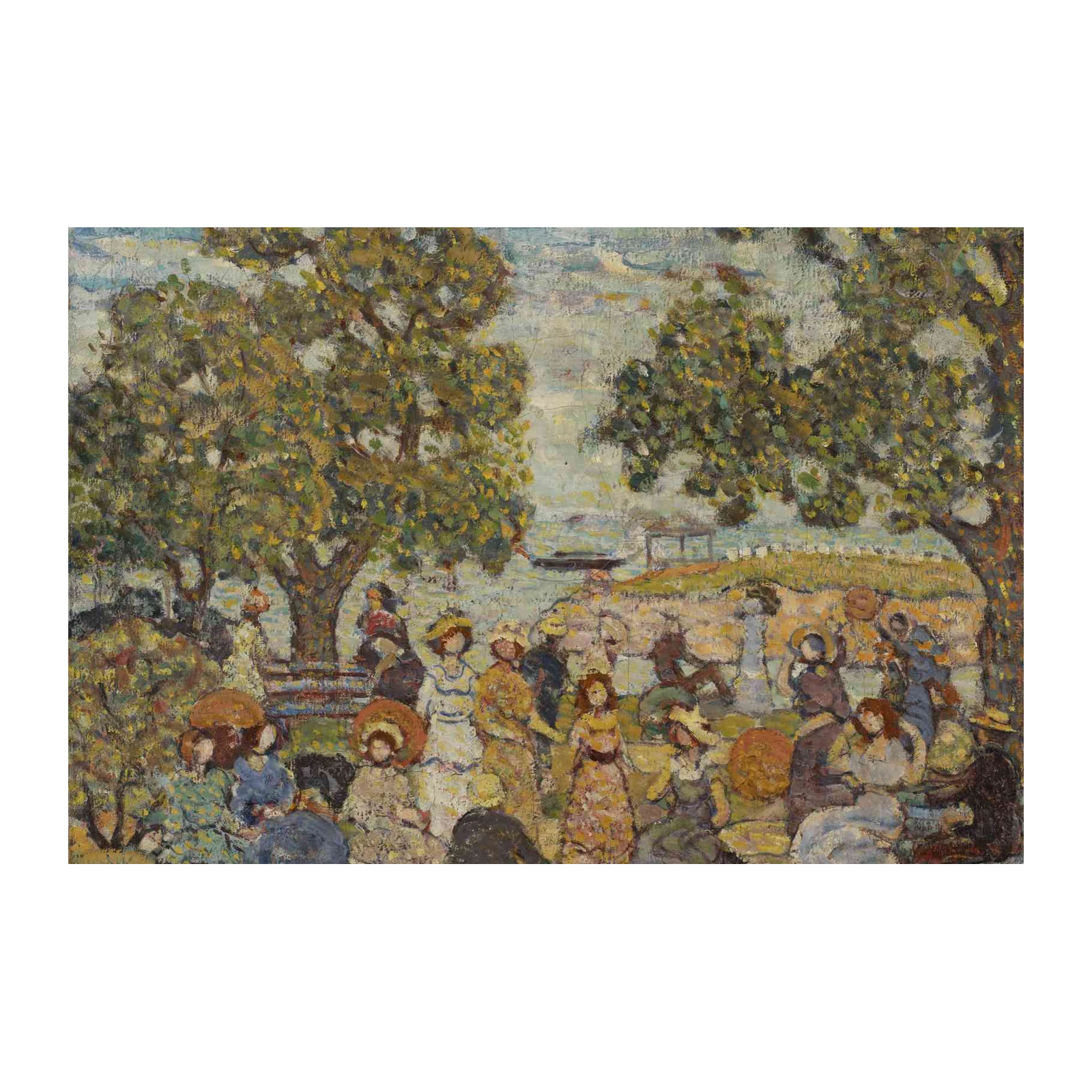 Vibrant Outdoor Gathering Impressionist Wall Art