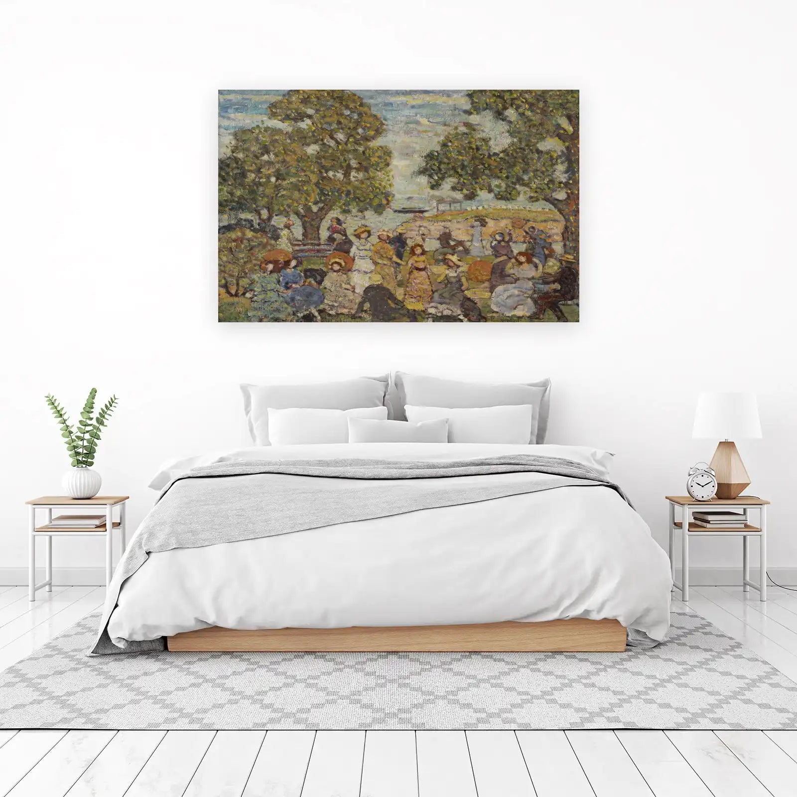 Vibrant Outdoor Gathering Impressionist Wall Art