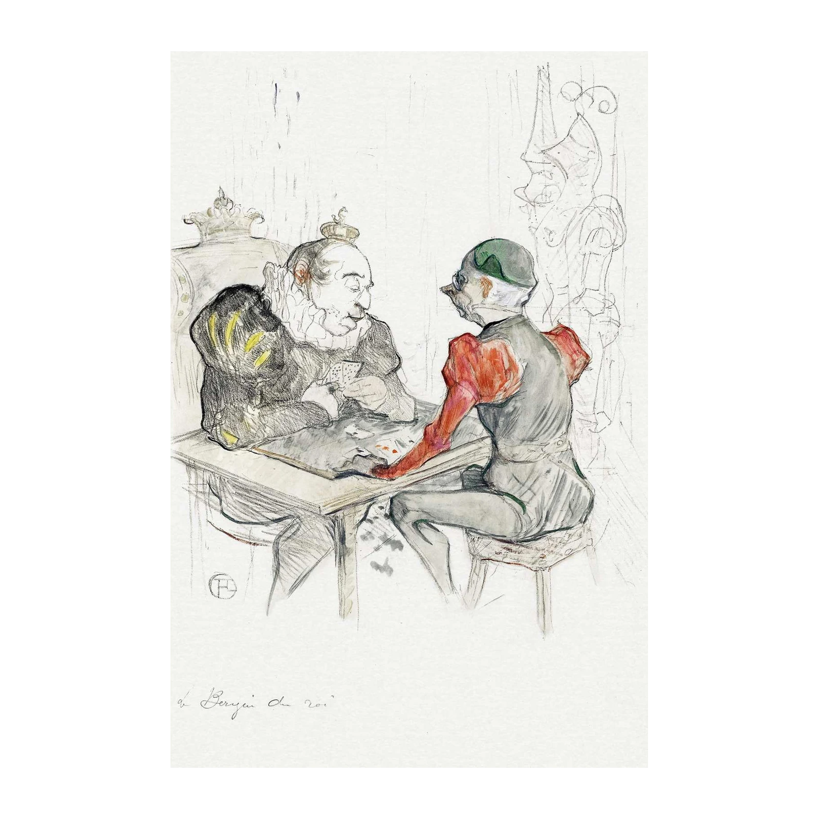 King & Jester Card Game Wall Art