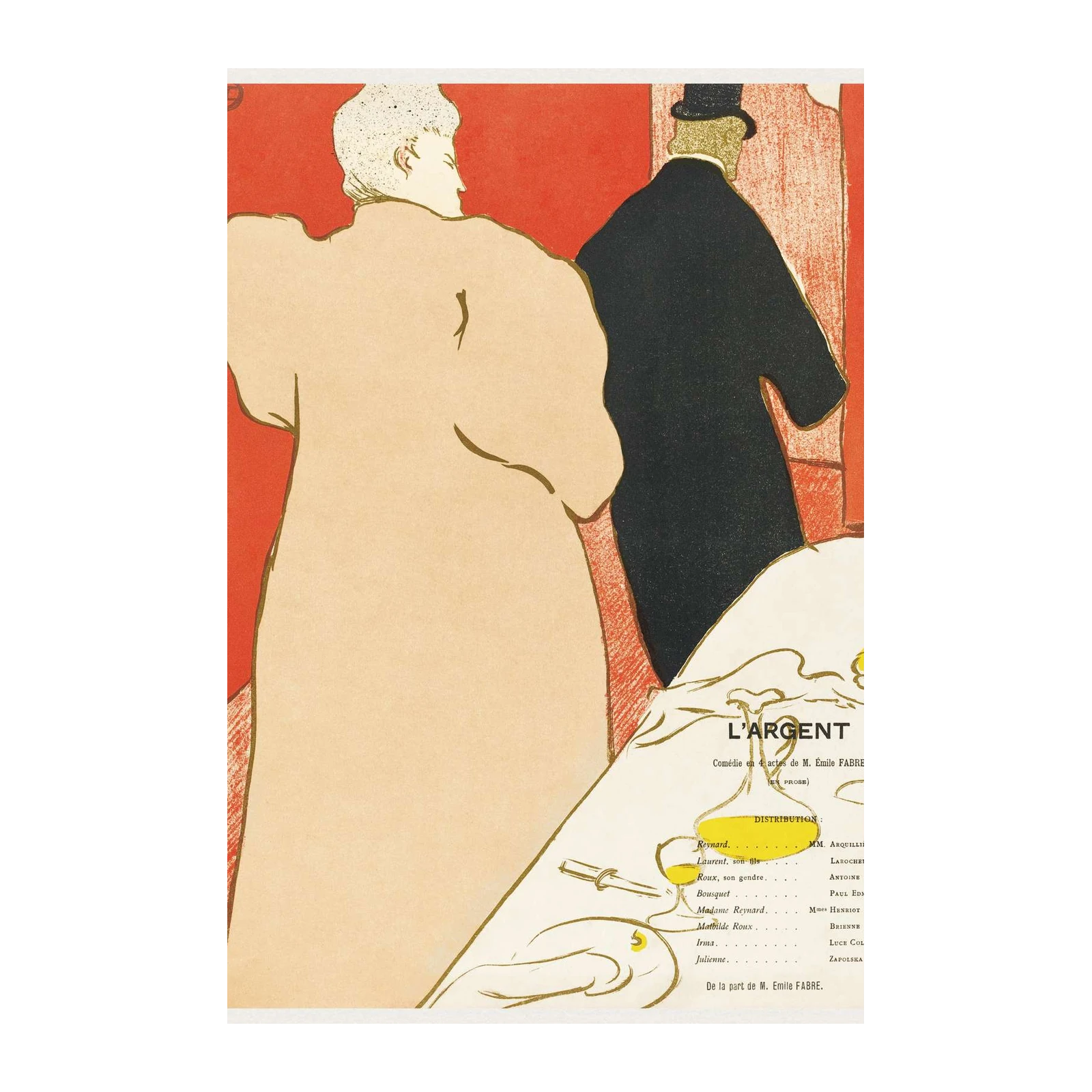 Art Nouveau "L'Argent" Poster Wall Art