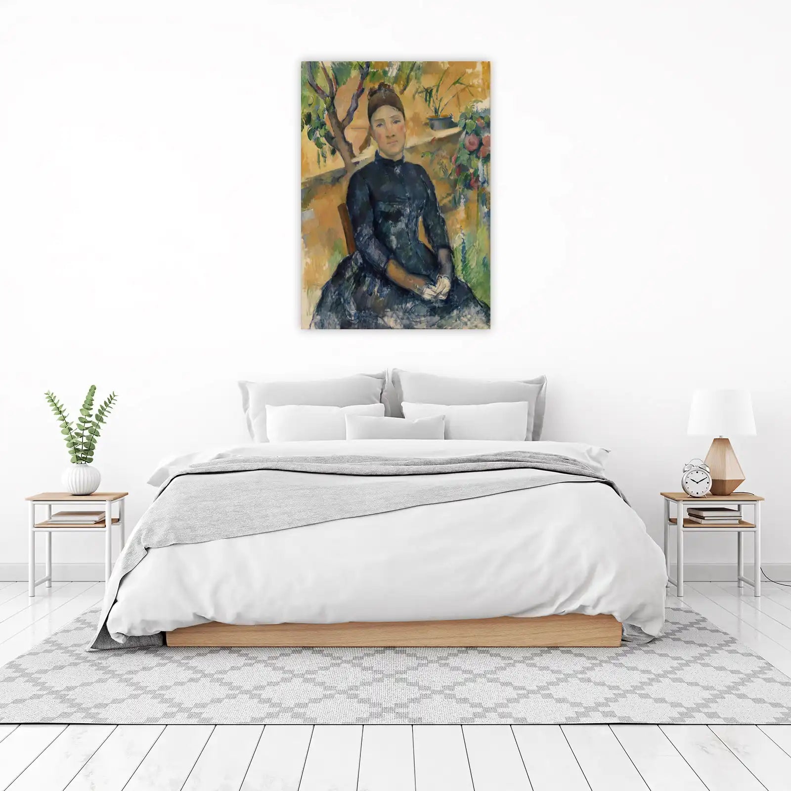 Seated Woman Portrait Cezanne Wall Art