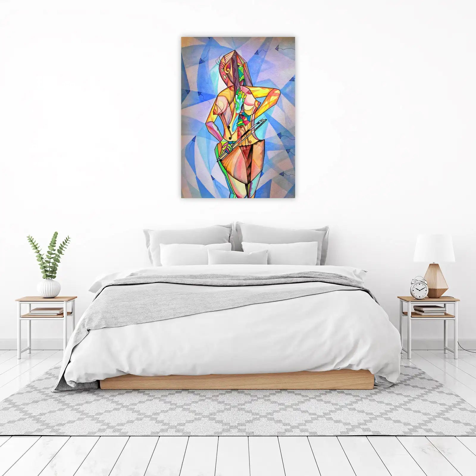Abstract Music Figure Vibrant Wall Art