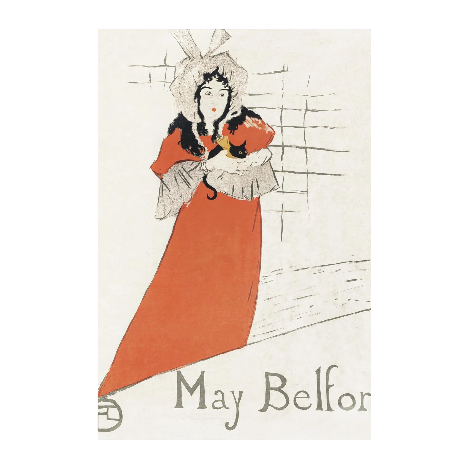 May Belfort with Black Cat Wall Art