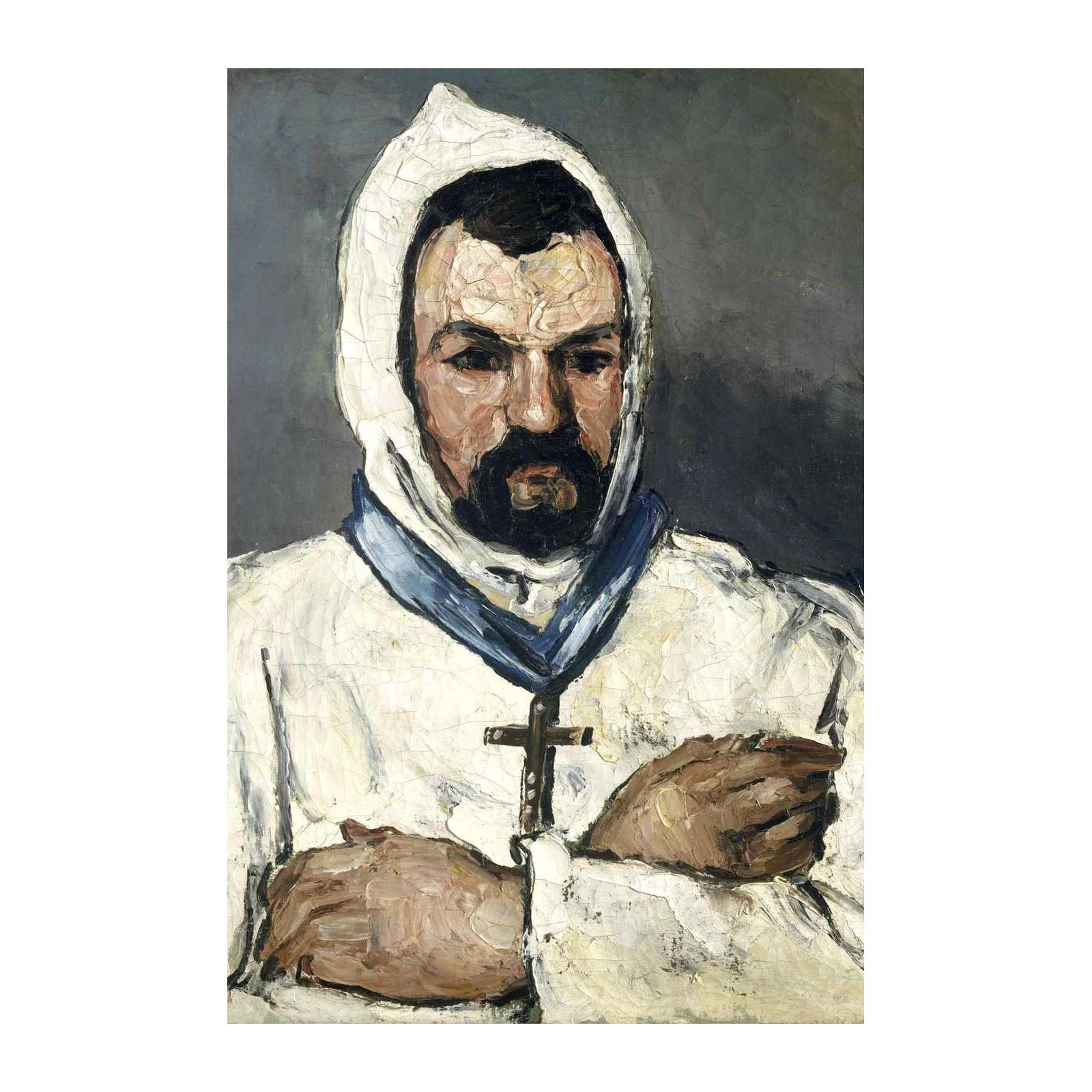 Monk with Cross Oil Painting Wall Art